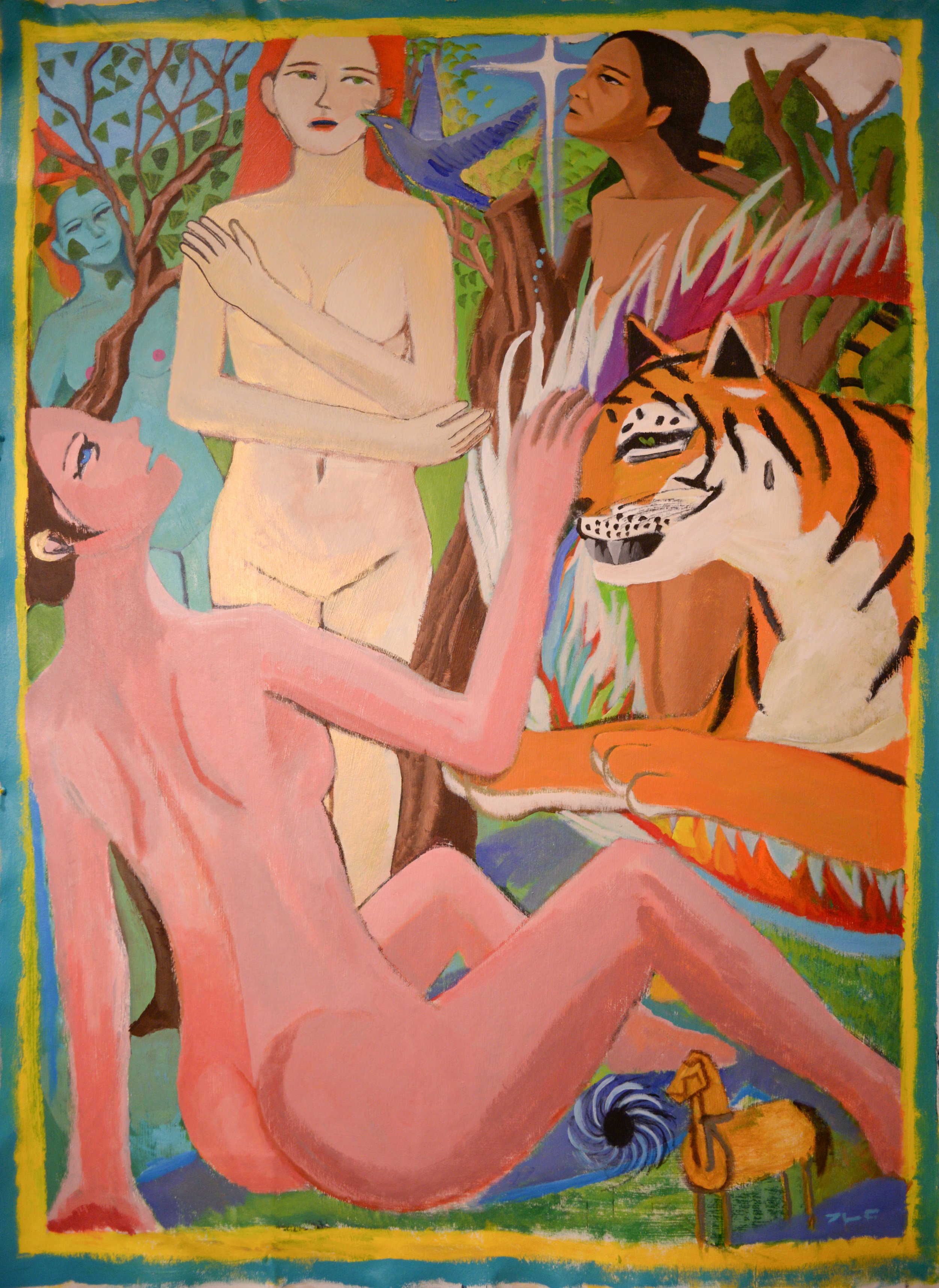 "Magna Est Veritas Et Praevalebit" (2016). Medium: Acrylic (paint) on canvas. Dimensions: 60 x 45 inches.