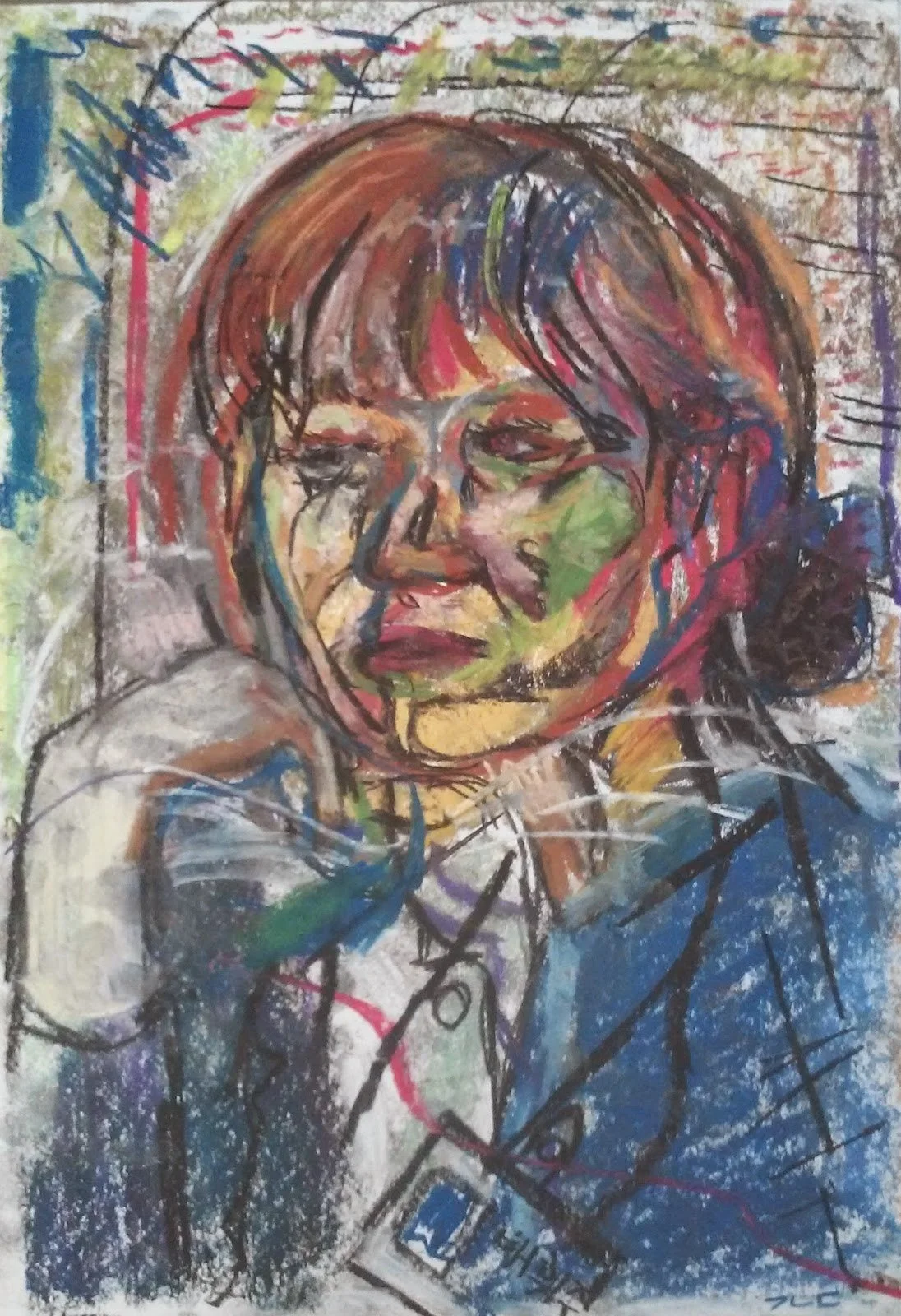 (Original Title Unknown) "Hospital Drawing X12" (2014). Medium: Pastel on paper. Dimensions: (approximately) 9 x 12 inches.