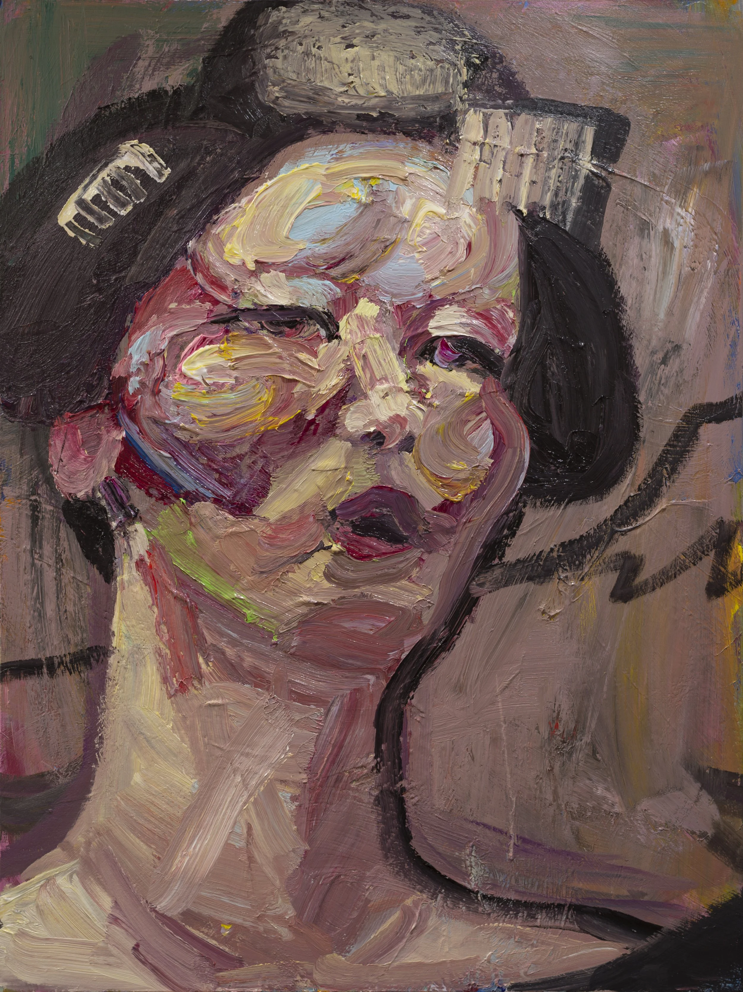 "Onnnagata V" (2021). Medium: Acrylic (paint) on canvas. Dimensions: 48 x 36 inches.