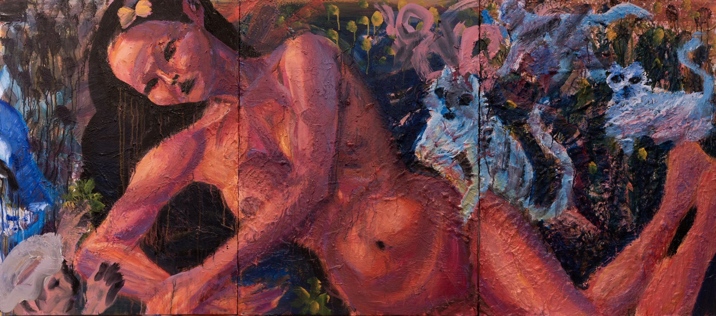 2026 Goddess of Fire I Acrylic on canvas 90 x 40 inches.jpg