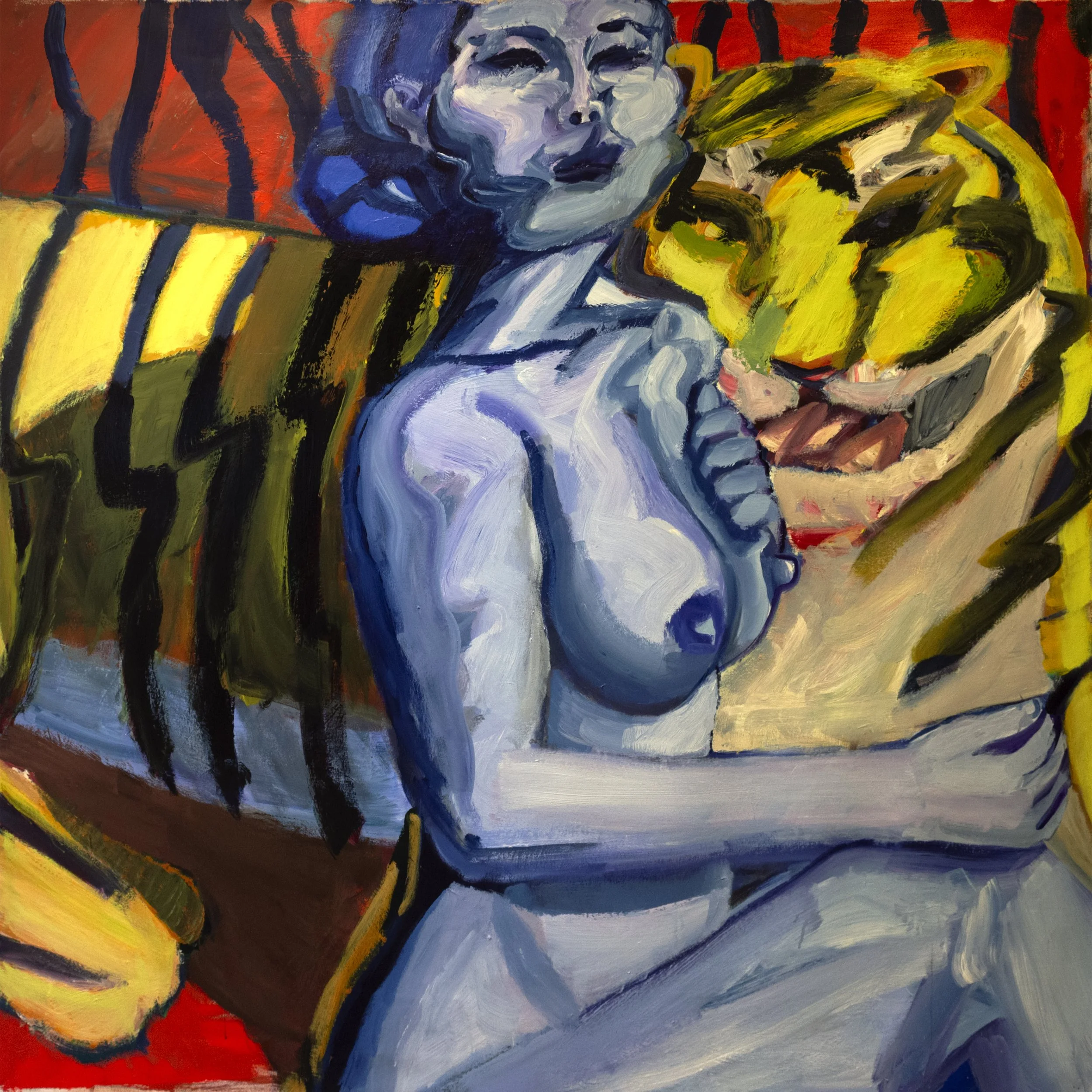 "Woman III" (2020). Medium: Acrylic (paint) on canvas. Dimensions: 75 x 75 inches.