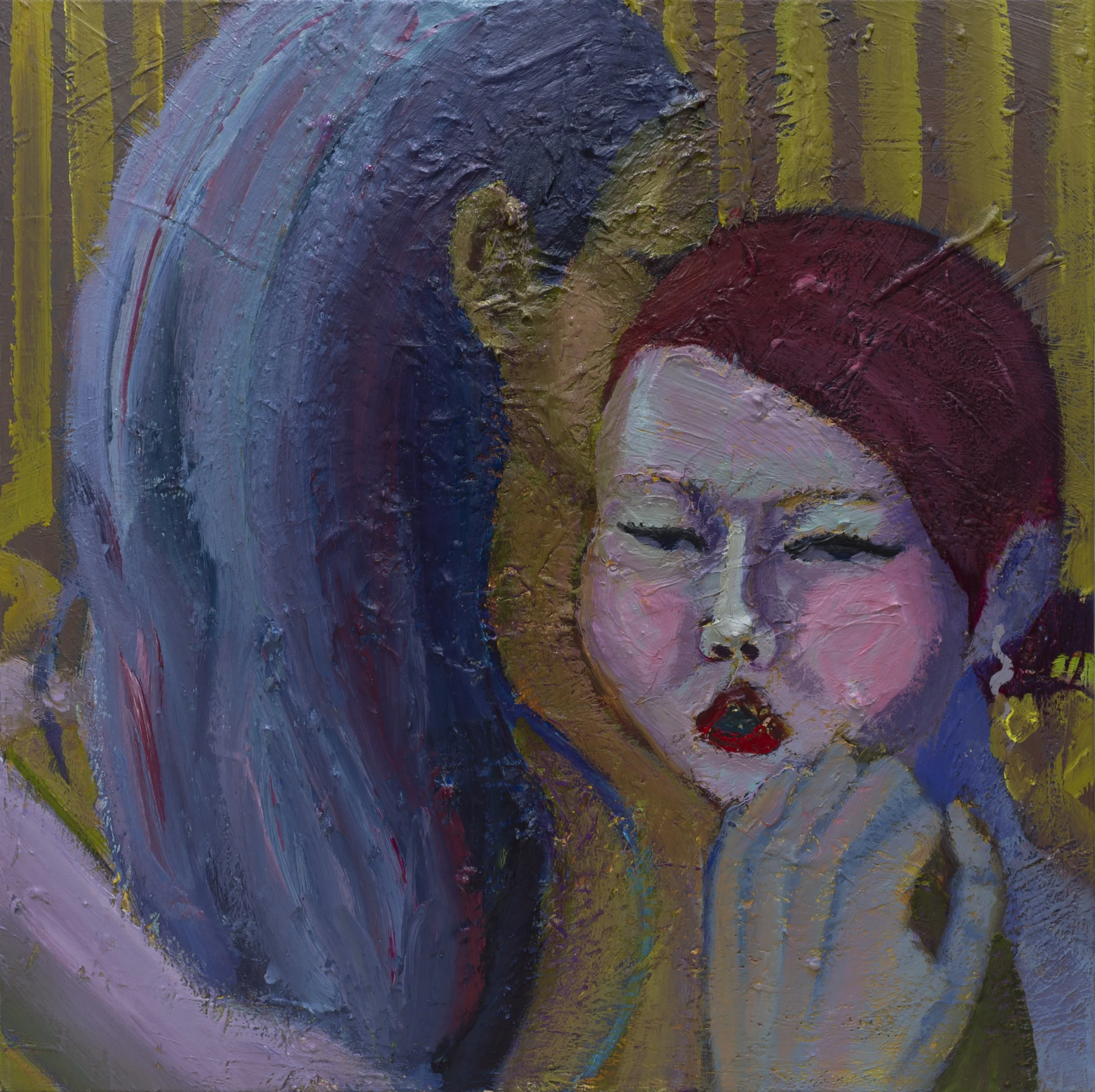 "Love I" (2022). Medium: Acrylic (paint) on paper. Dimensions: 36 x 36 inches.