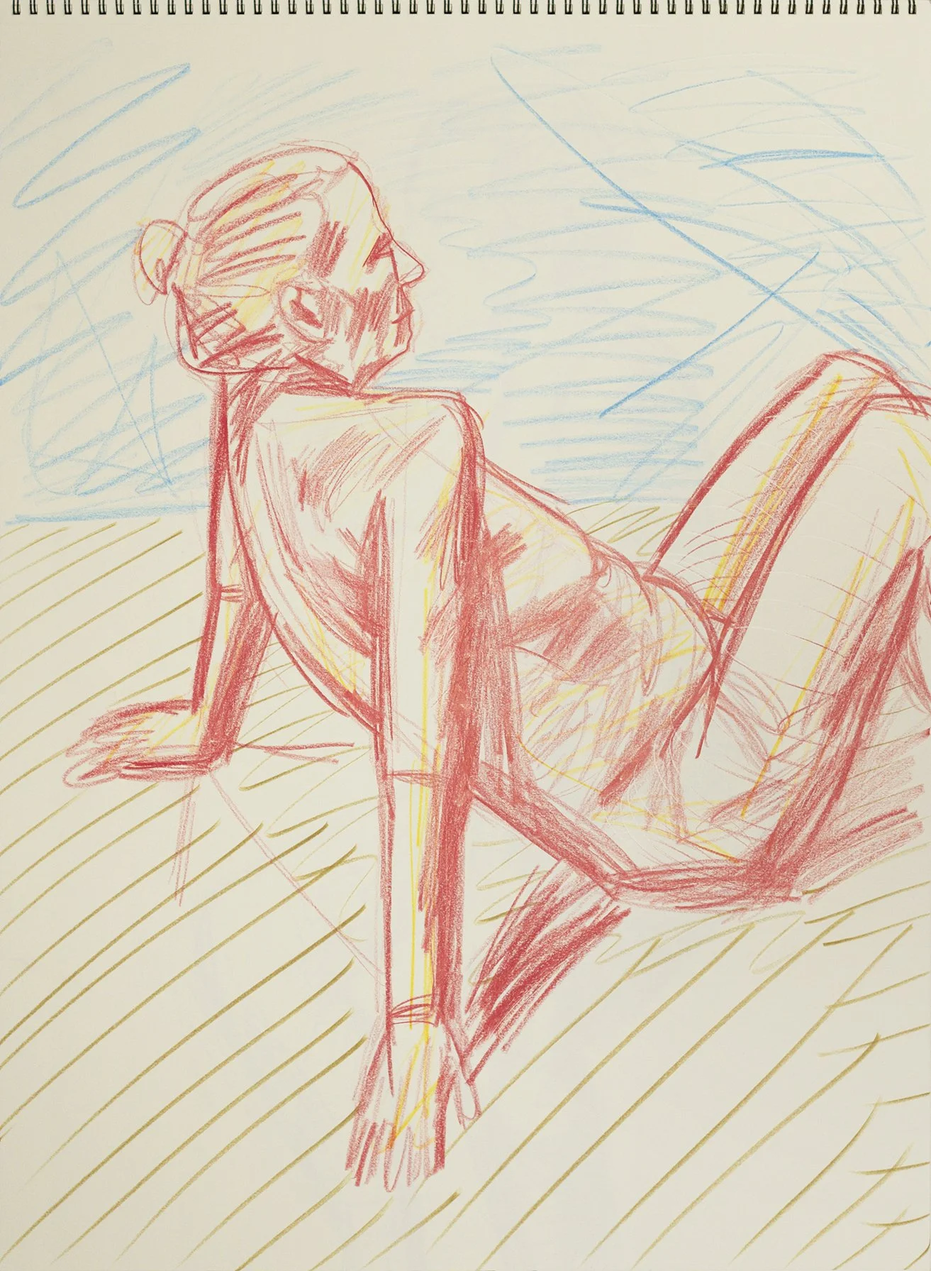"D001" (2021). Medium: Colored pencil on paper. Dimensions: 24 x 18 inches.
