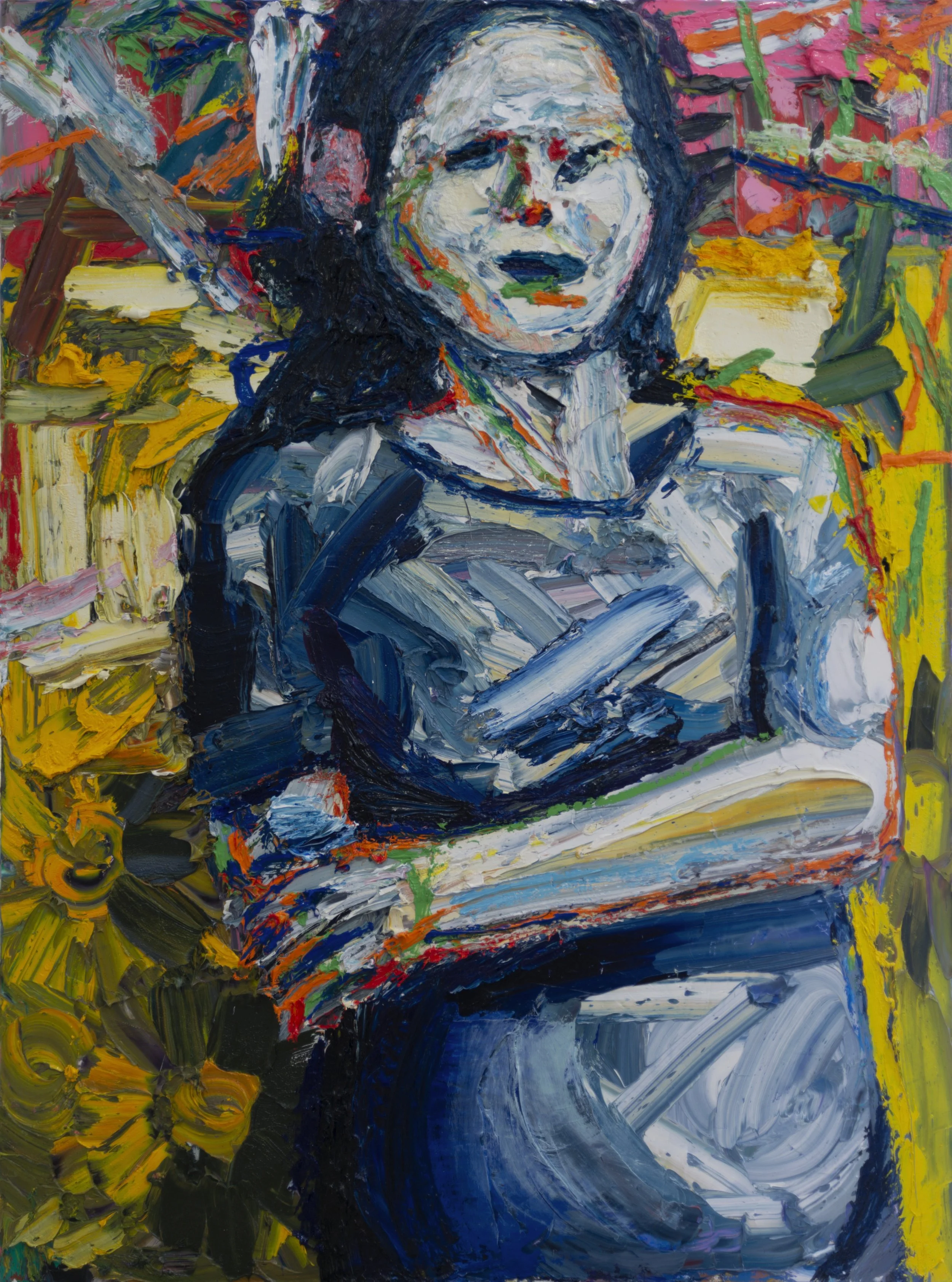 "Aunt" (2020). Medium: Oil (paint) on canvas. Dimensions: 36 x 48 inches.