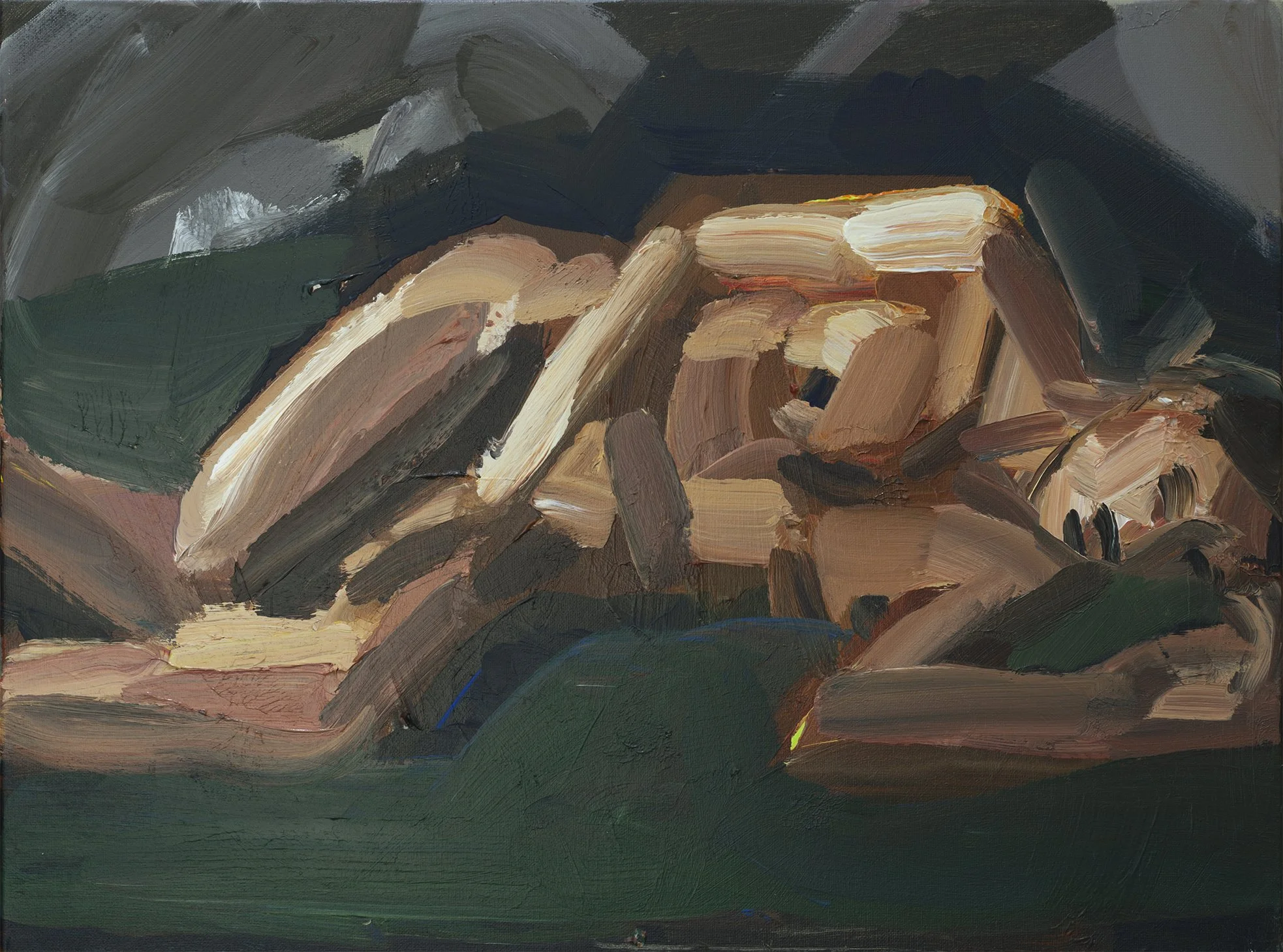 "P030" (2021). Medium: Acrylic (paint) on canvas. Dimensions: 12 x 16 inches.