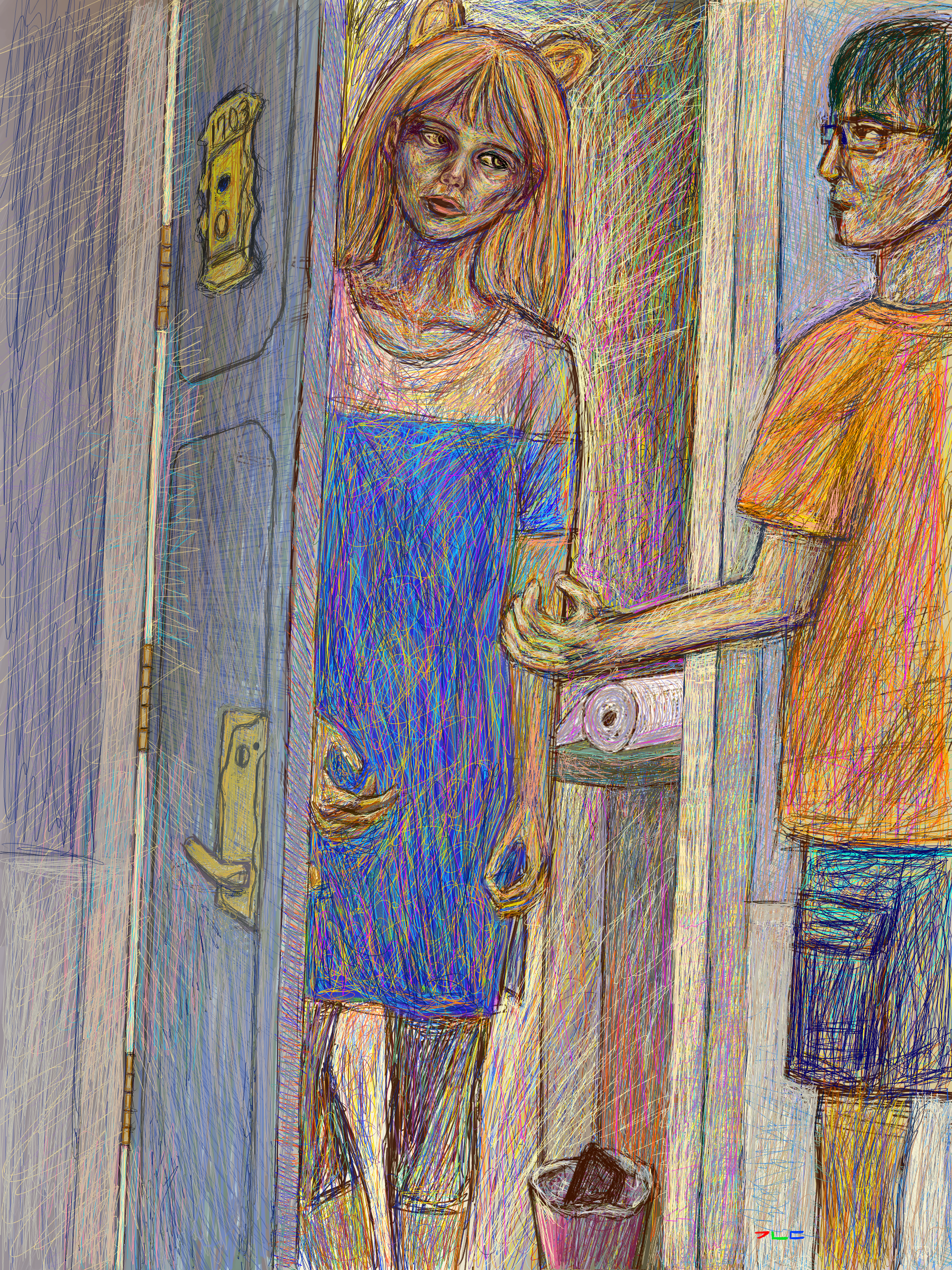 "Chapter 1 Scene 1" (circa 2013). Medium: Digital illustration. Dimensions: Variable.