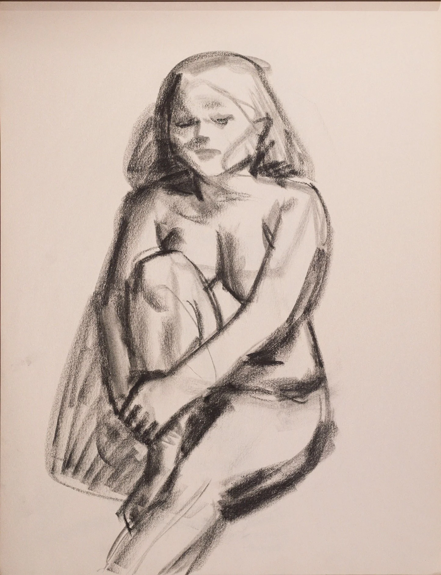 "D015" (2021). Medium: Charcoal on paper. Dimensions: 24 x 18 inches.