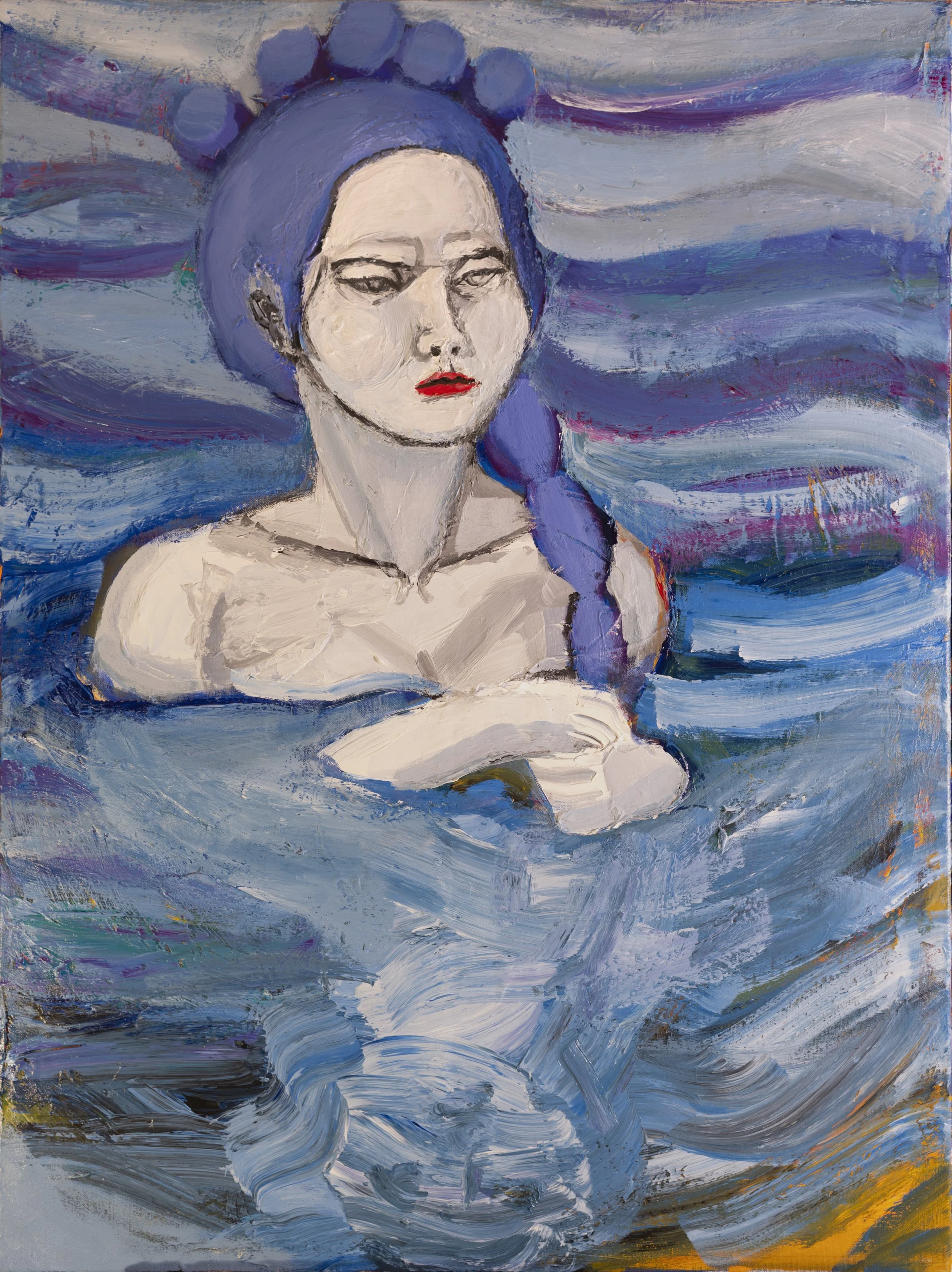 "Reflection of Beauty" (2019). Medium: Acrylic (paint) on canvas. Dimensions: 40 x 30 inches.