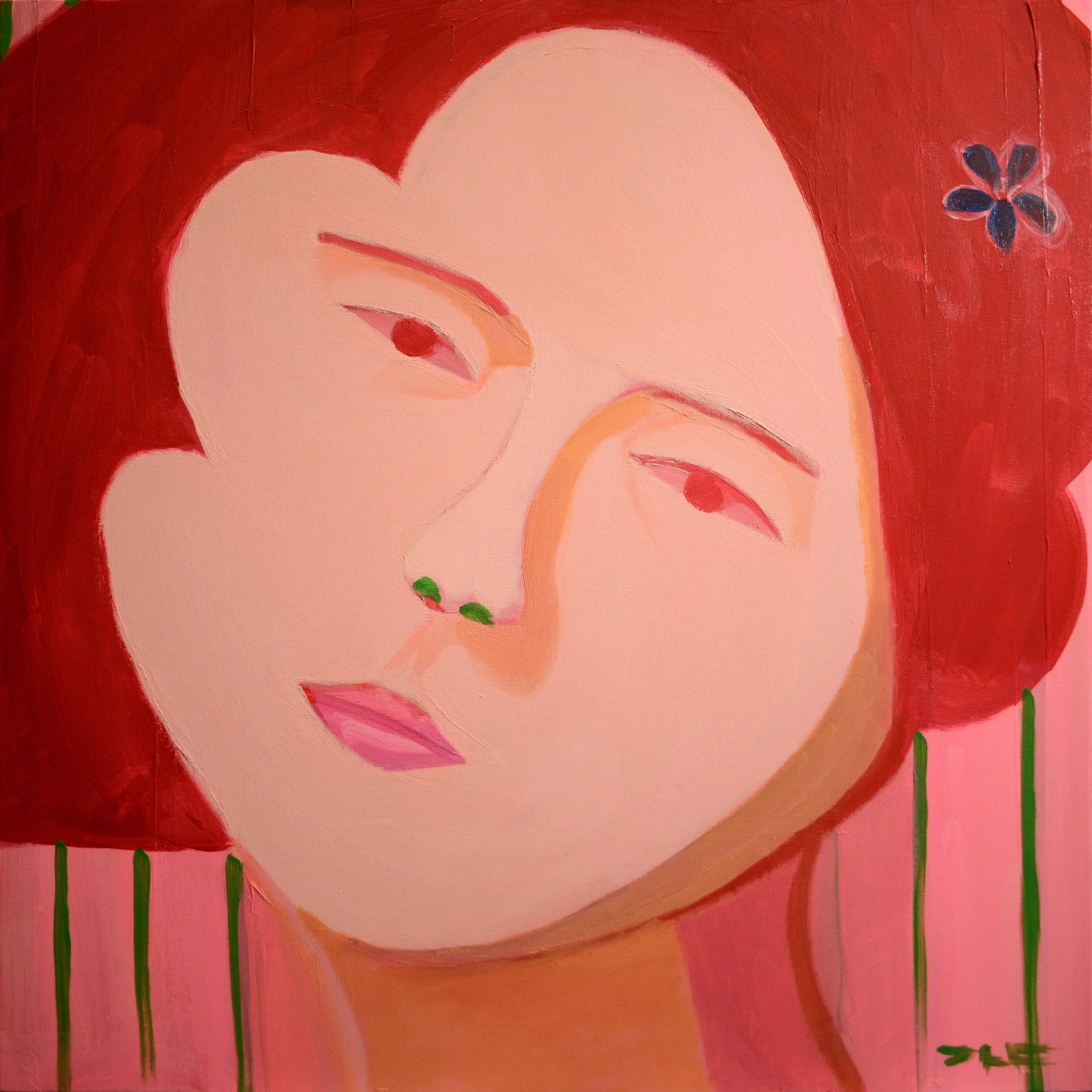 "Korean Beauty I" (2016). Medium: Acrylic (paint) on canvas. Dimensions: 30 x 30 inches.