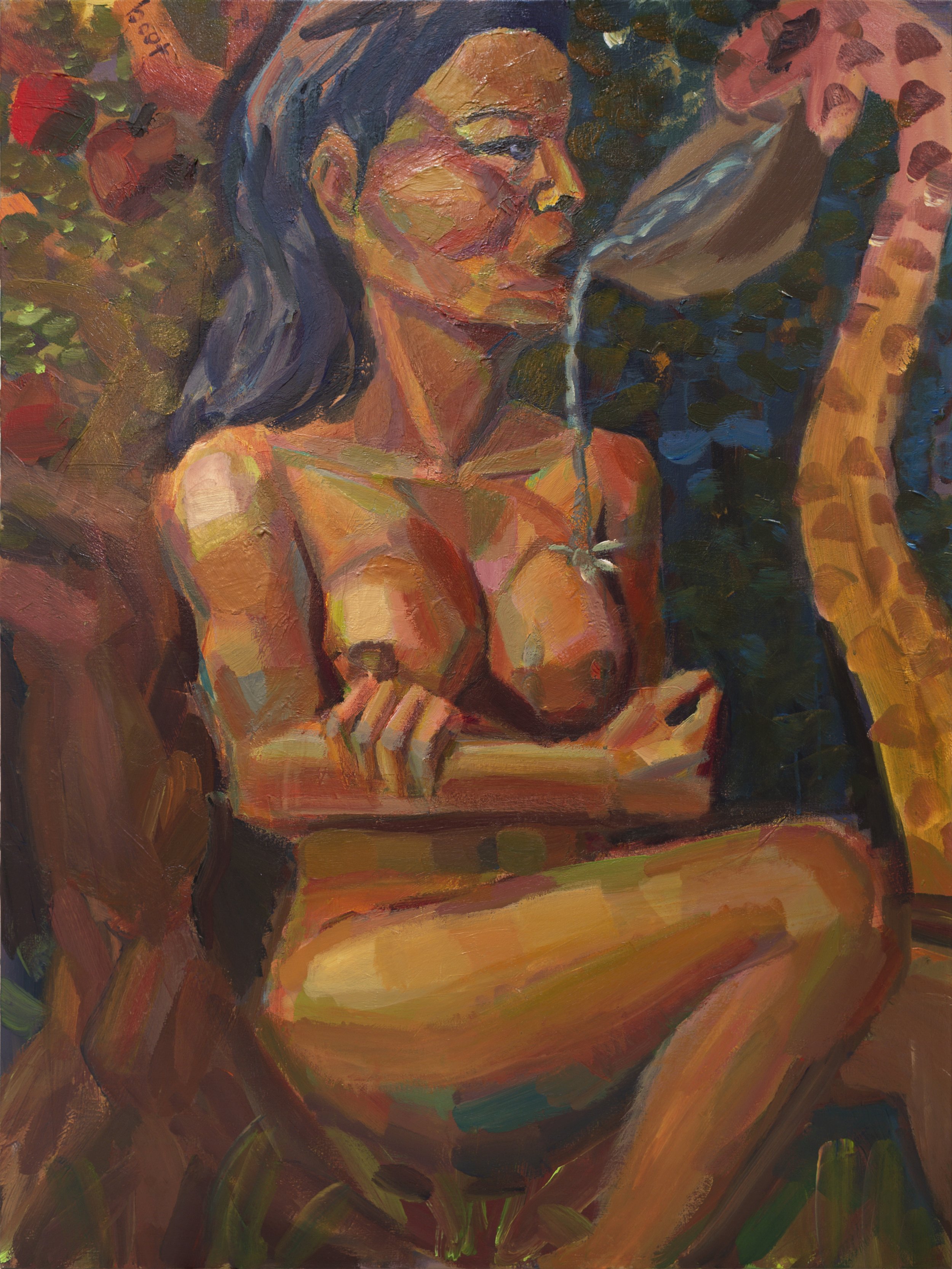 "Woman Buddha I" (2022). Medium: Acrylic (paint) on paper. Dimensions: 48 x 36 inches.