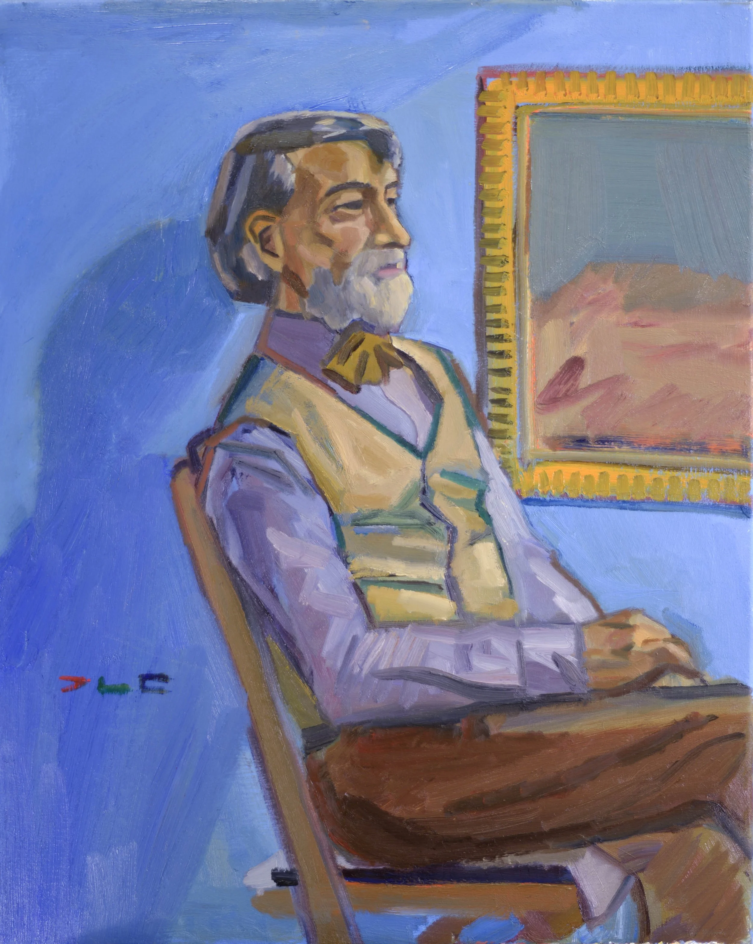 "Portrait of a Man" (2016). Medium: Oil (paint) on canvas. Dimensions: 24 x 30 inches.