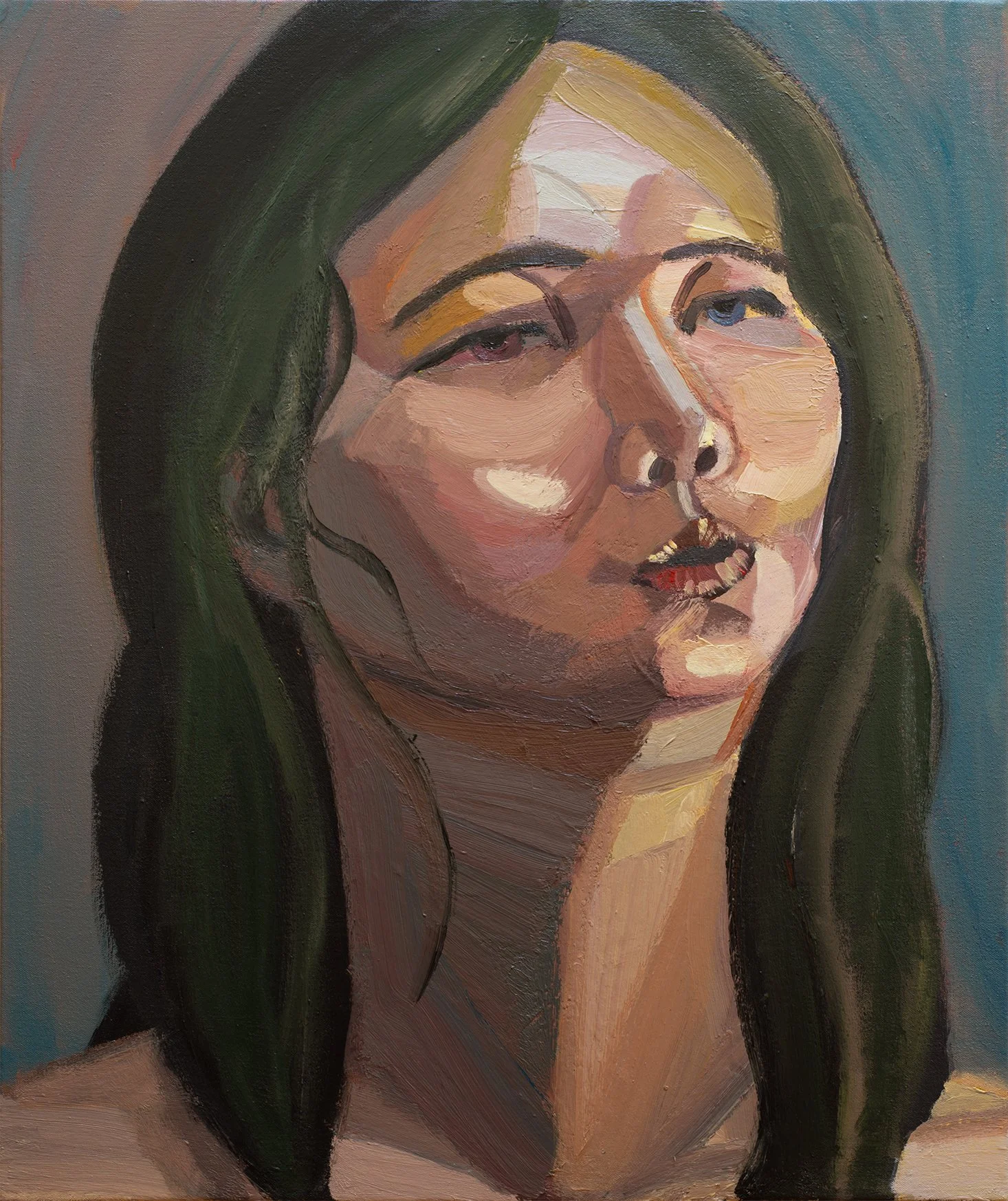 "P053" (2021). Medium: Acrylic (paint) on canvas. Dimensions: 12 x 16 inches.