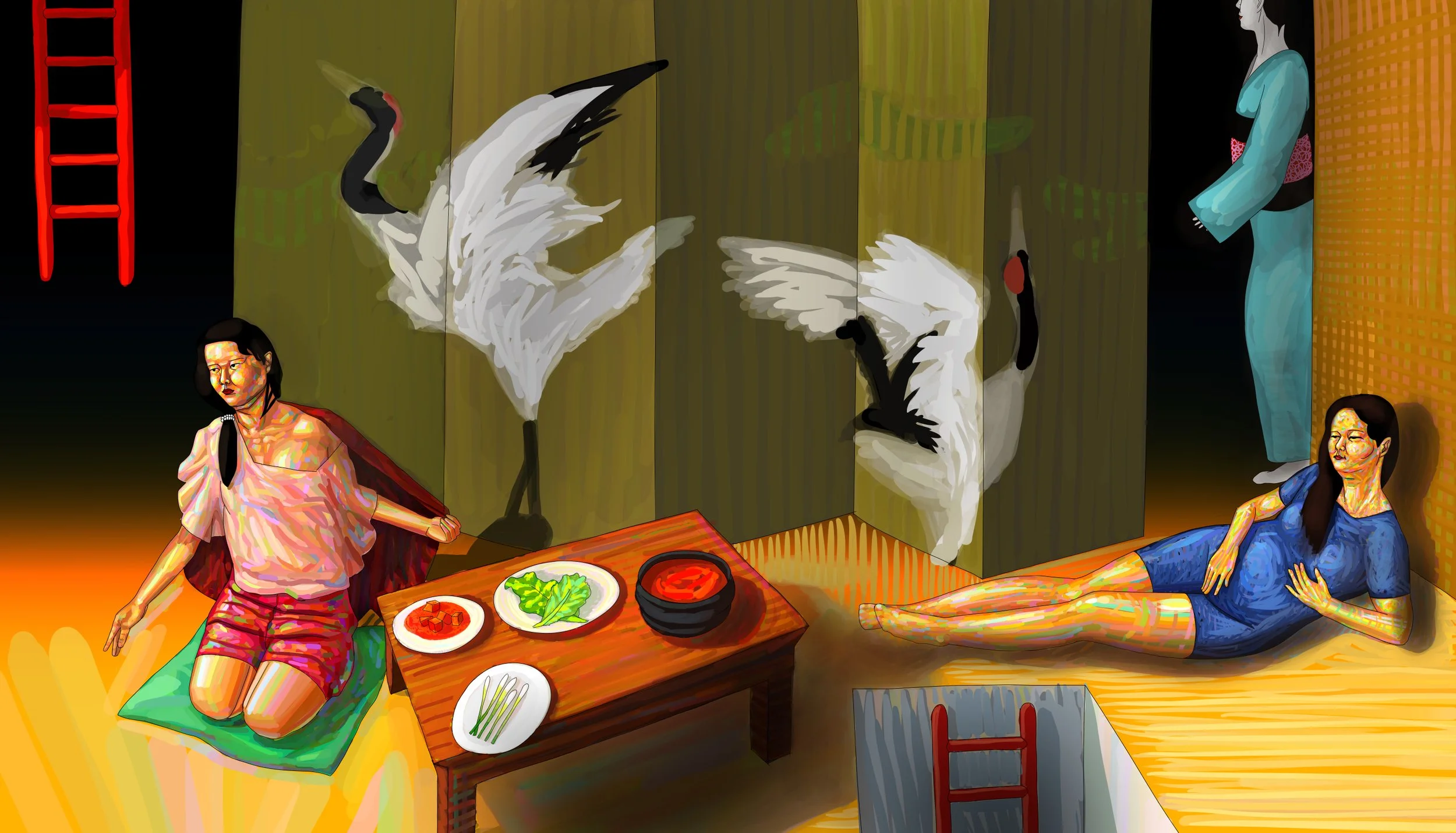 "Northeast Asian Security Architecture II" (2023). Medium: Digital Painting. Dimensions: Variable.