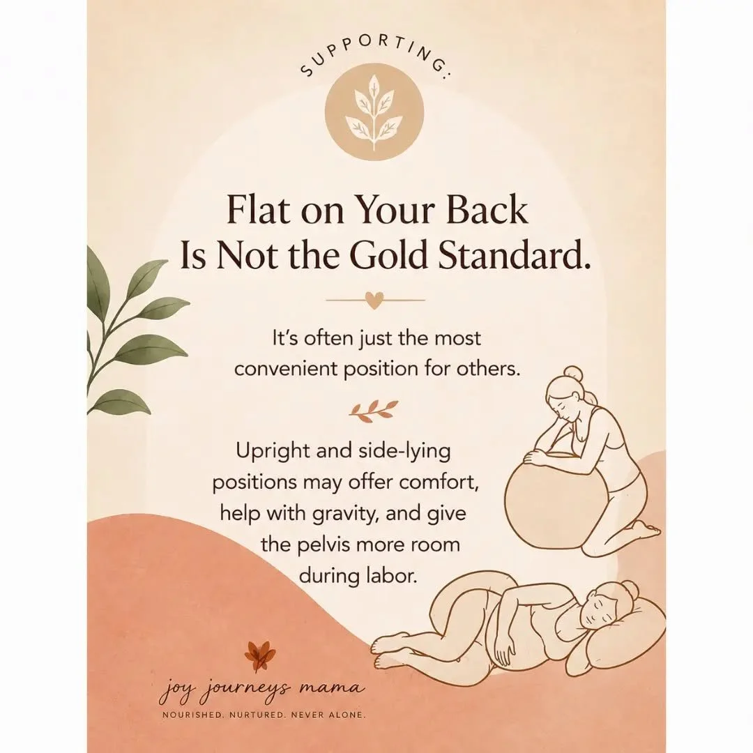 Every birth is different, but knowing your options gives you the freedom to choose what feels right for your body.
 Birth works best when we support physiology, not just routine. If you're in a hospital, even with an epidural, there are options!