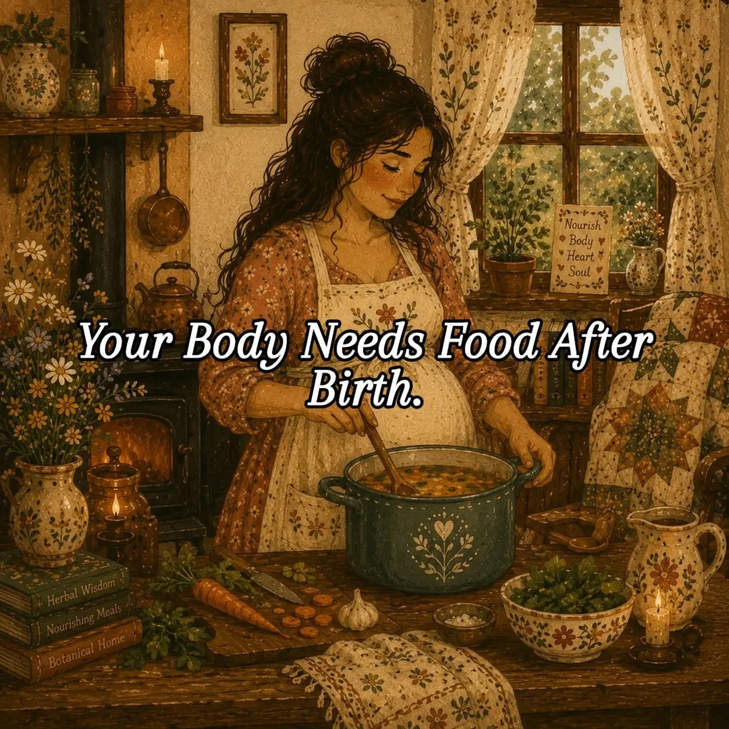 Your body may need more nutrients after birth than it did during pregnancy, especially if you're breastfeeding.
Your body is rebuilding tissues, balancing hormones, replenishing blood and nutrient stores, and, if nursing, producing milk ALL AT THE SA