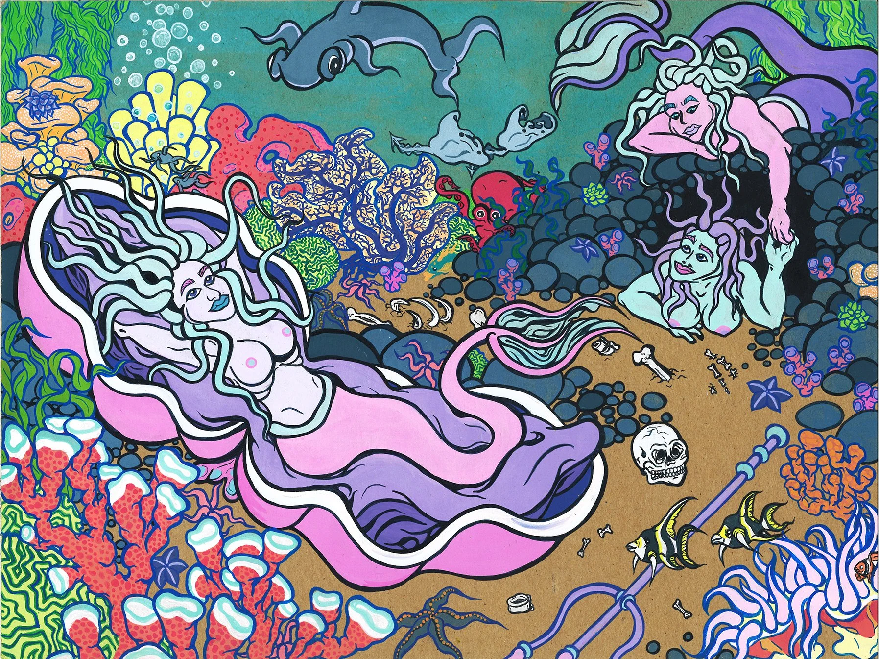 Mermaids Limited Edition Giclee Print