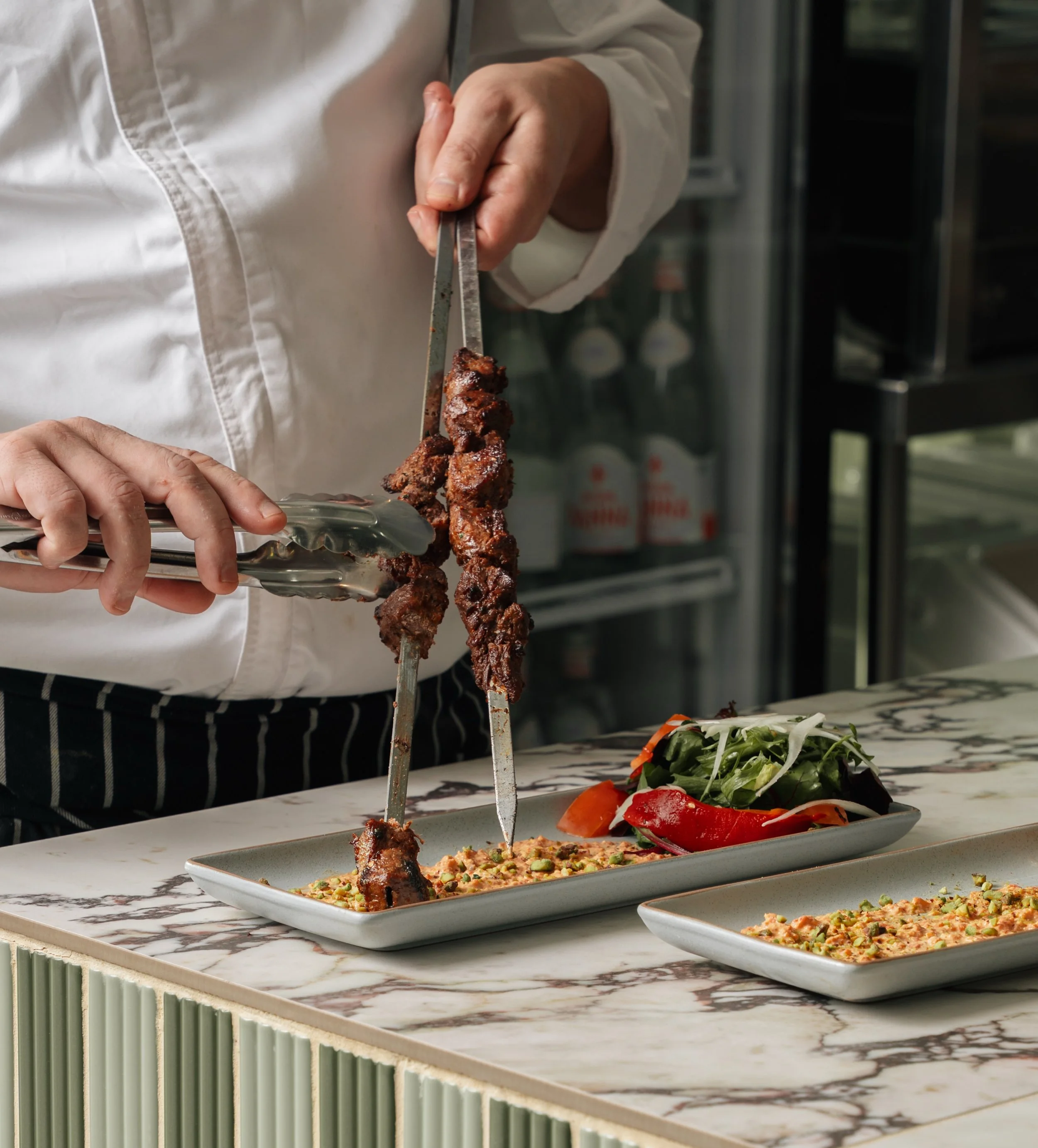 Confidence &mdash; When &mdash; Cooking 

Authentic charcoal meat deserves to be served straight from the skewer. RUH&rsquo;s architecturally orchestrated, open kitchen shows that confidence, so you can see and taste it, truly. 

Serving tonight from