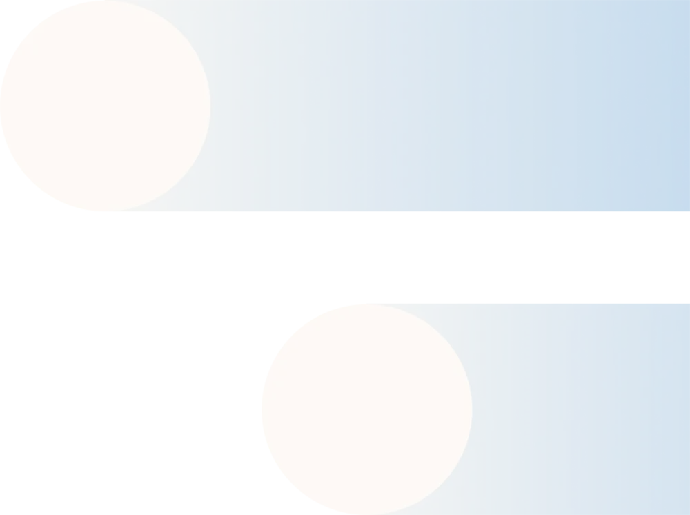 Abstract digital art with gradients of blue and cream, featuring large circular shapes and horizontal bands.