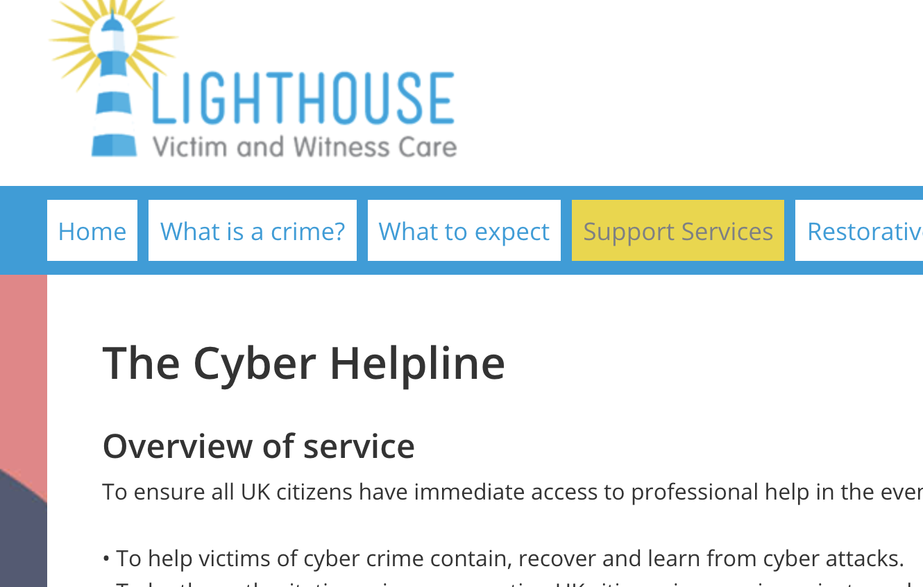 Thanks to Avon &amp; Somerset Police for listing us on its victim support site
