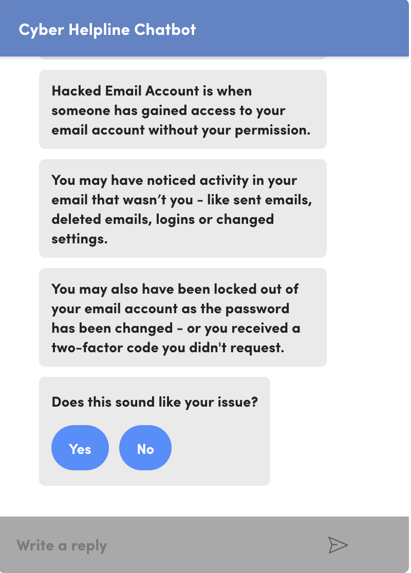 We’ve launched the world’s first cyber crime fighting chatbot!
