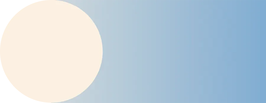 Abstract digital art with gradients of blue and cream, featuring large circular shapes and horizontal bands.