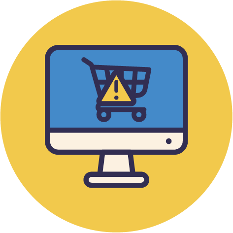 Hacked Online Shopping Account Icon