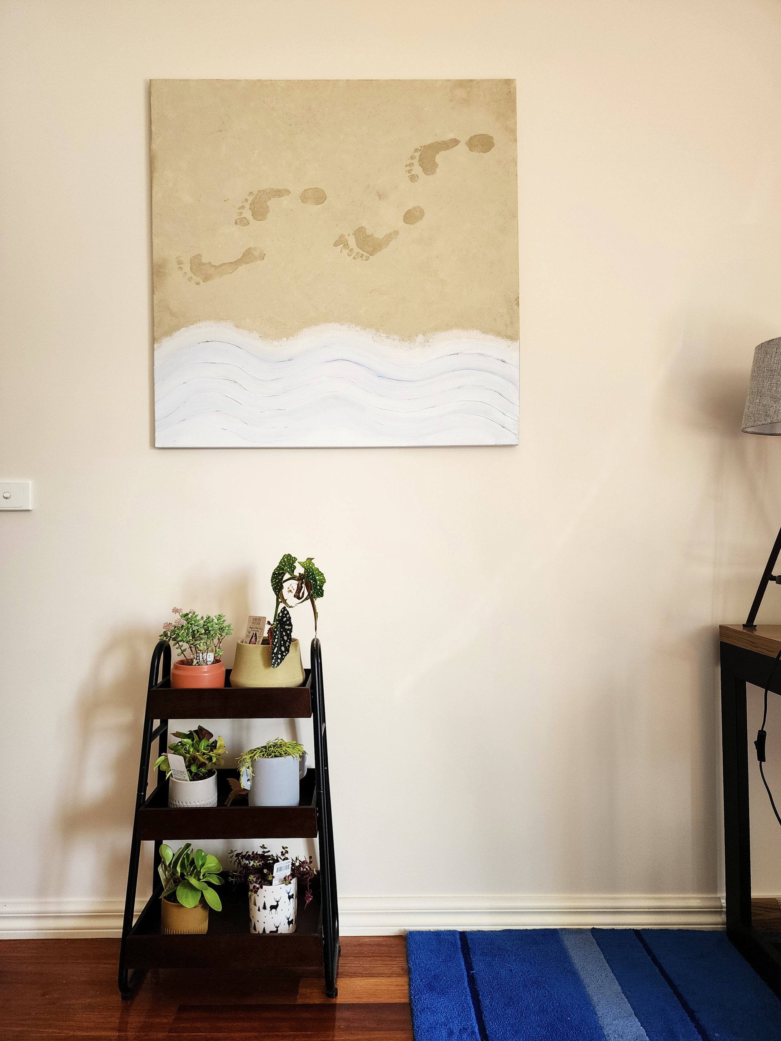 painting on wall in office space