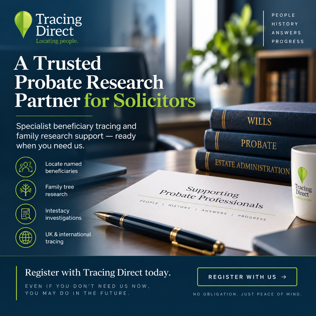 Why Probate Solicitors Register With Tracing Direct – Ready When You Need Us