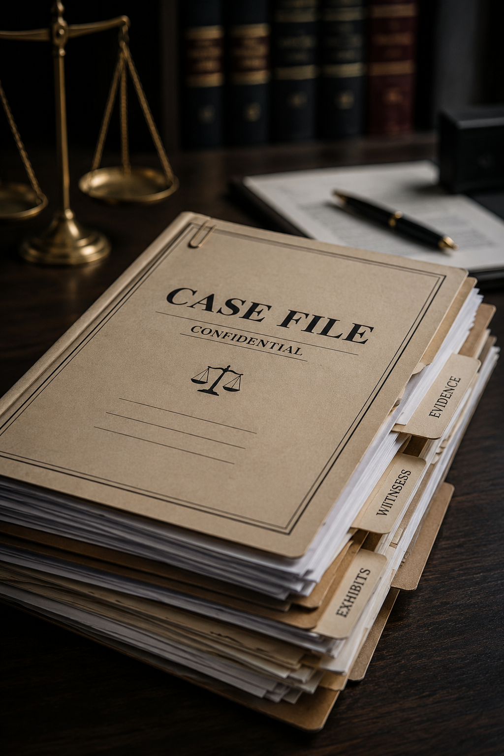 Probate case files and estate administration documents prepared by probate solicitors.