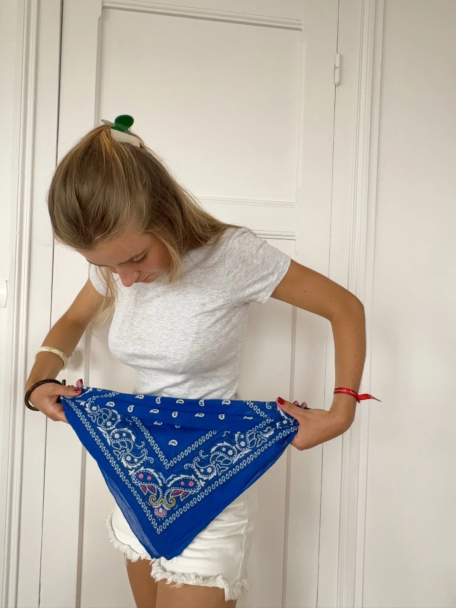 Bandana bleu océan
