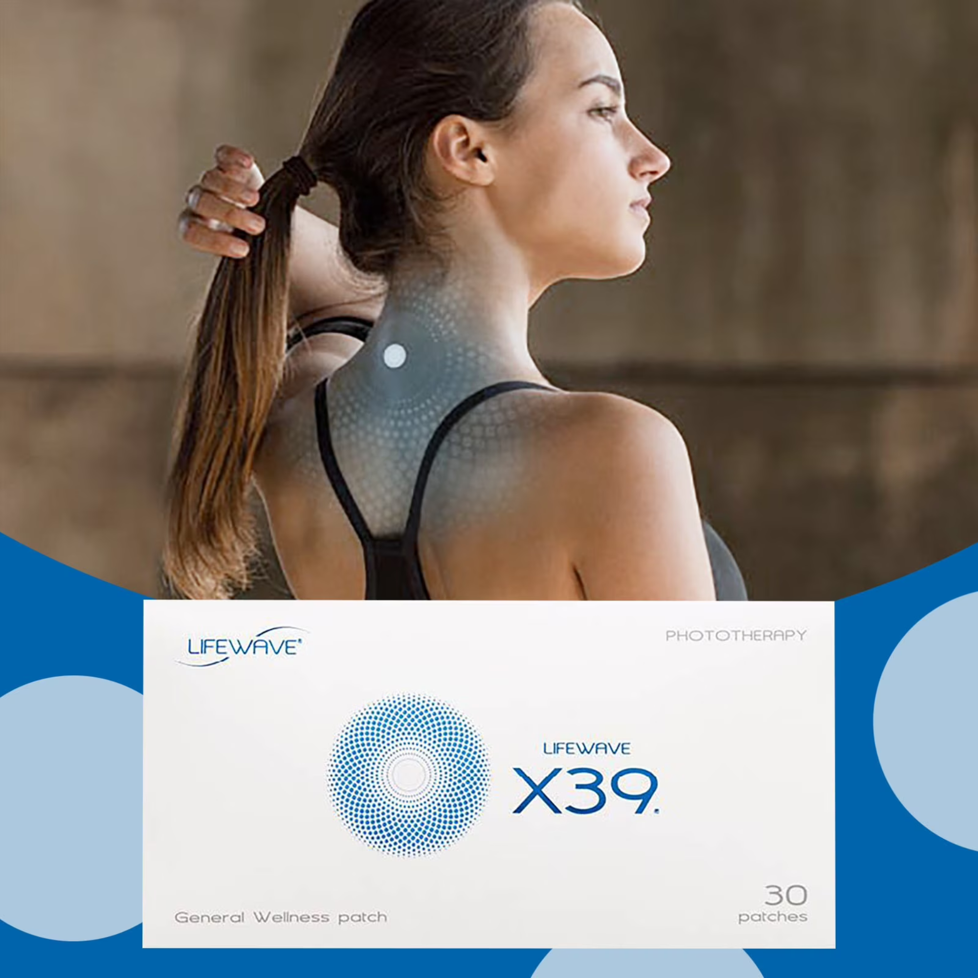 Lifewave X39 natural phototherapy patches. Contact our founder, Janine, for more information & to order.