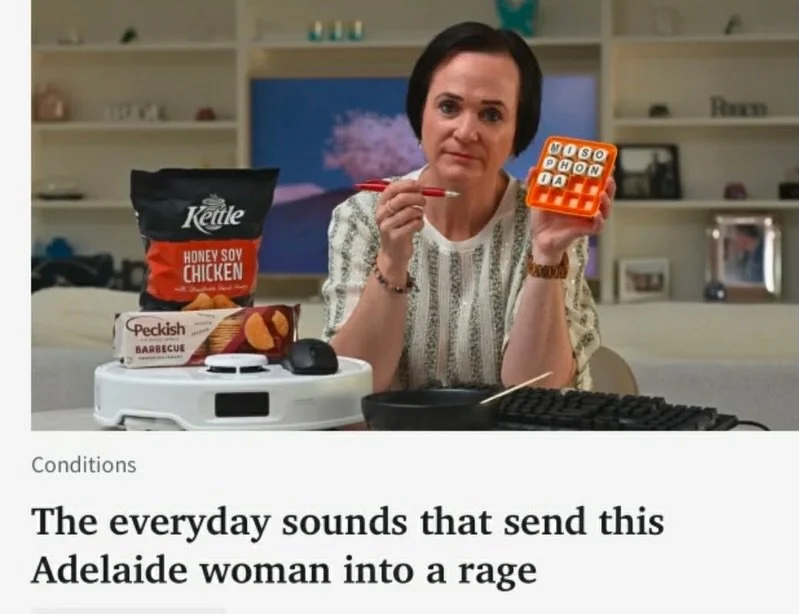 Seeing Kate Sanders @katesanders35 share so openly with The Advertiser about what it&rsquo;s really like to live with Misophonia means so much. 

For those of us who understand the impact of Misophonia, having someone brave enough to speak openly abo