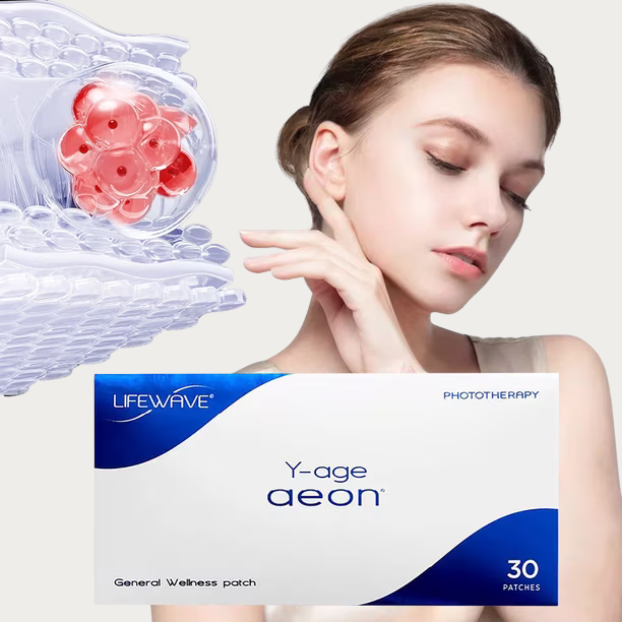 Lifewave Aeon phototheraphy patches. Contact our founder, Janine, for more information & to order.