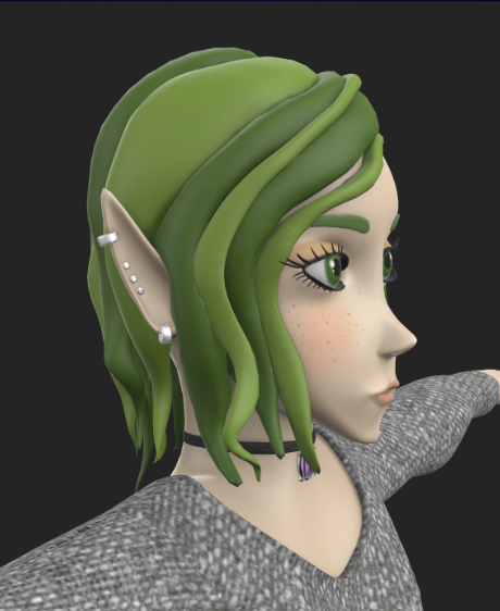 Olive Hart - 3D Model Autodesk Maya 2024