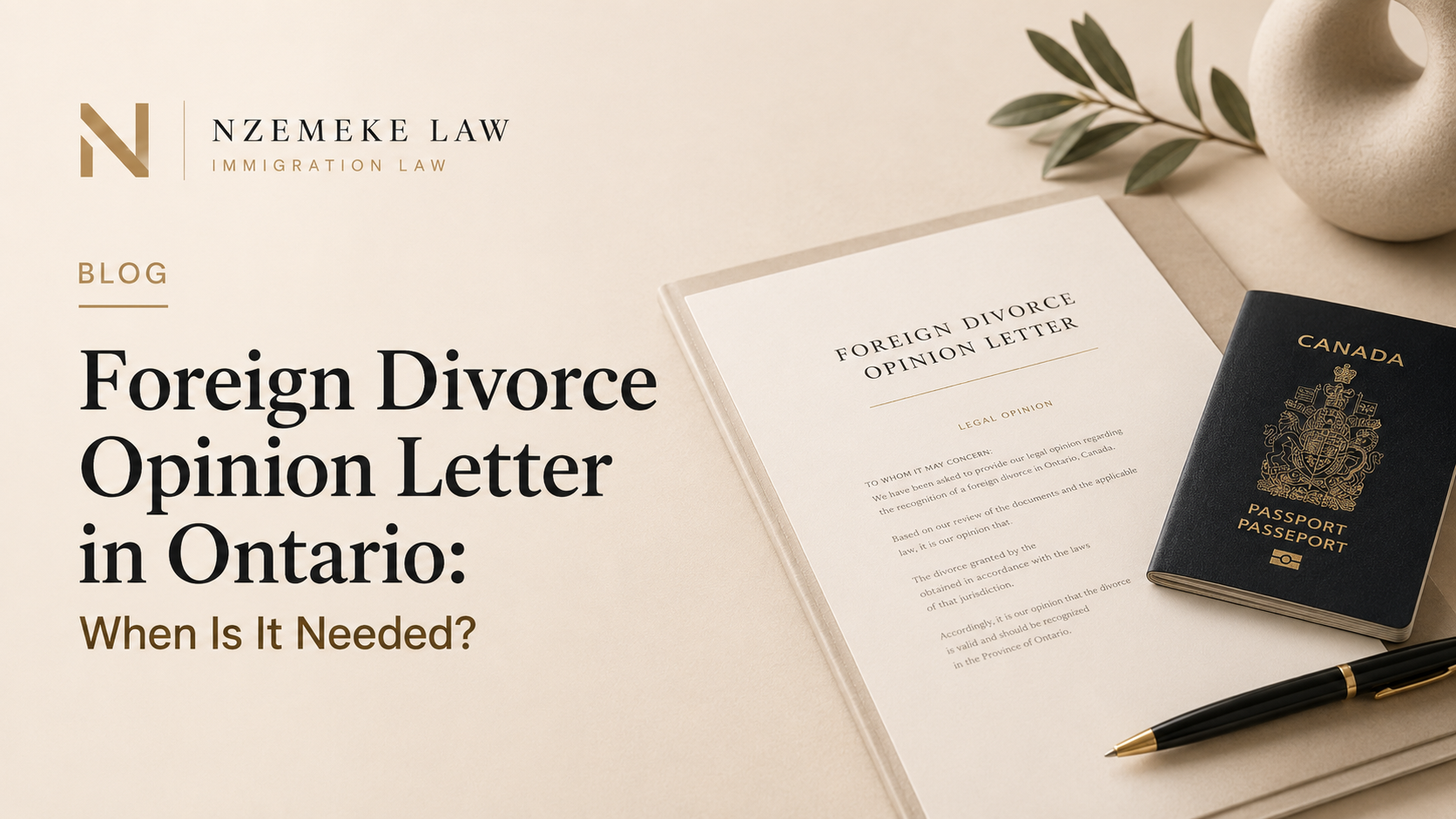 Foreign Divorce Opinion Letter in Ontario: When Is It Needed?
