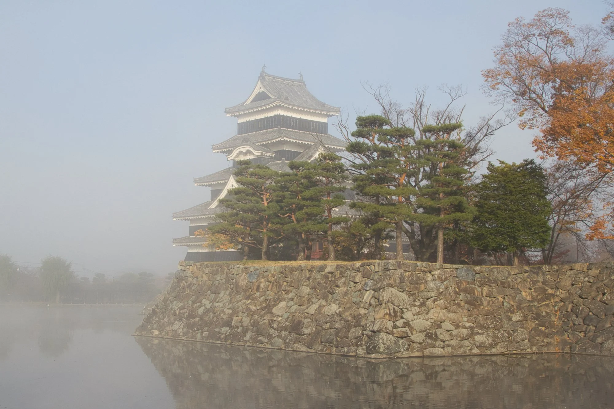 Nagano - Matsumoto Castle Tenshu in the fog