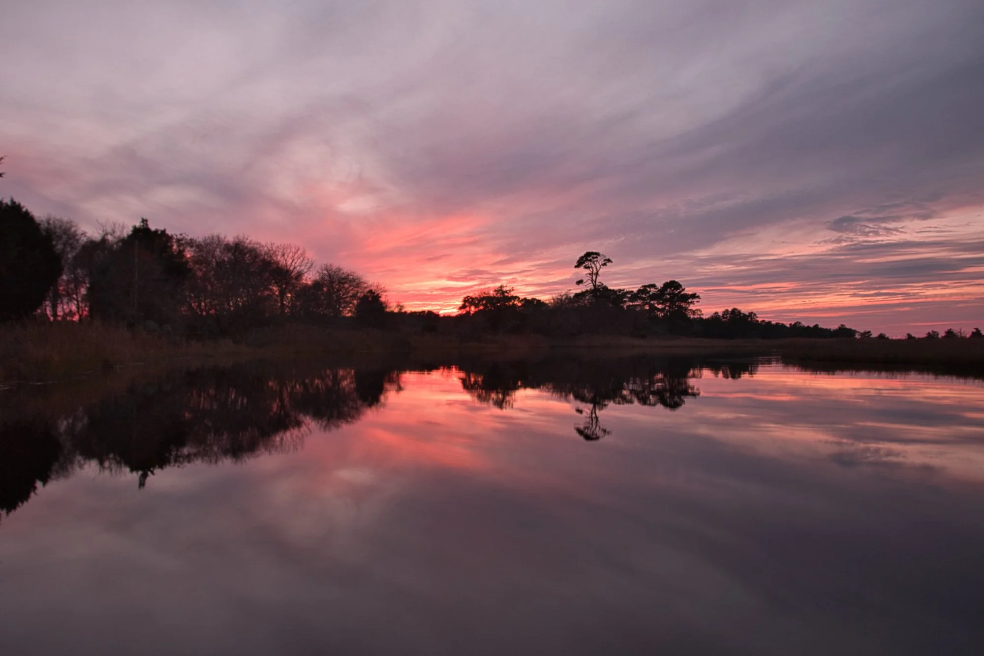 Sunset at Linda's on the  Eastern Shore of Virginia