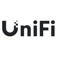 Logo des UniFi-Netzwerks mit schwarzem Hintergrund