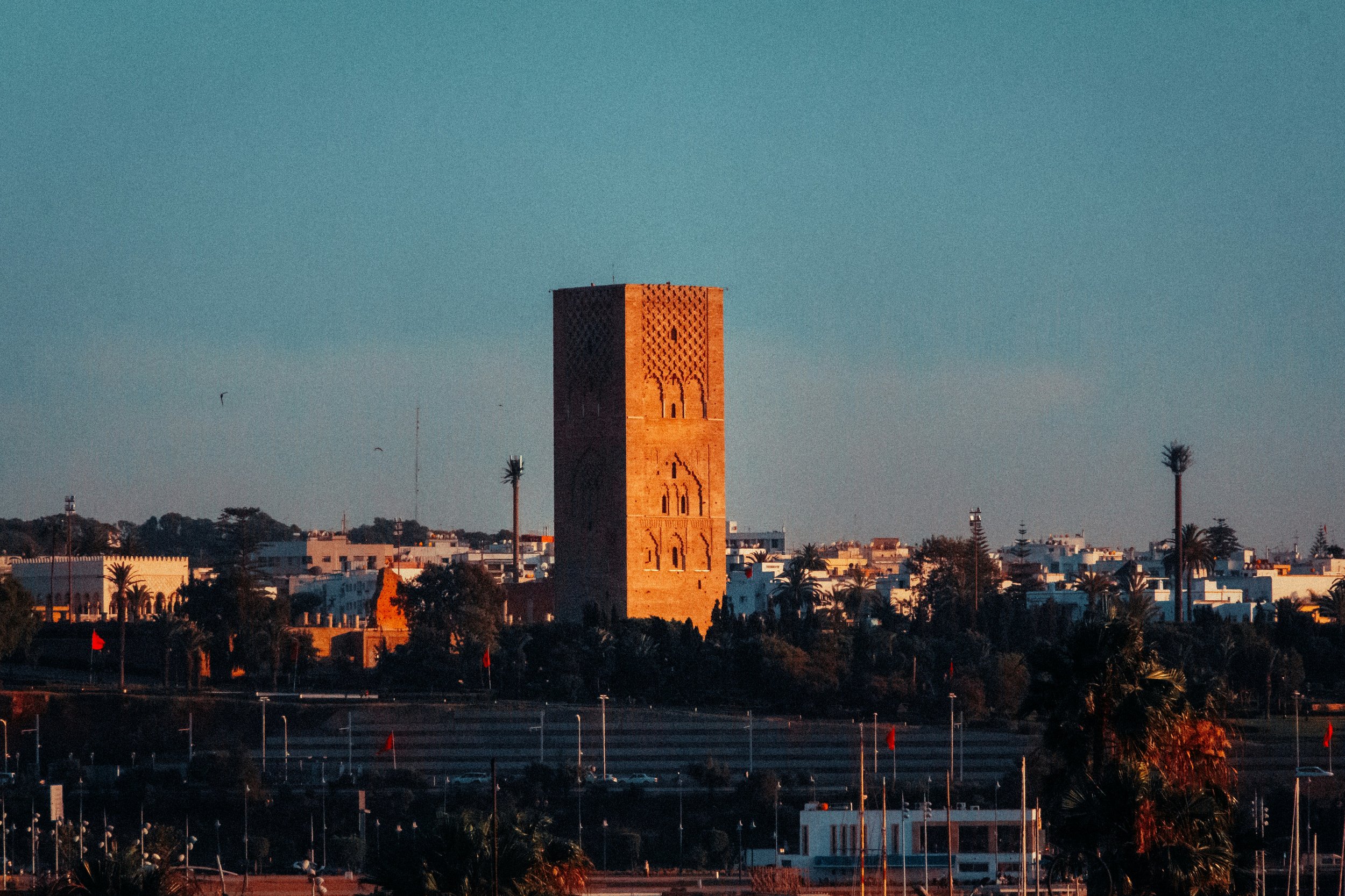Morocco Vistas | Moorish & Andalusian Heritage — Hassan Tower, 12th-century minaret, Rabat