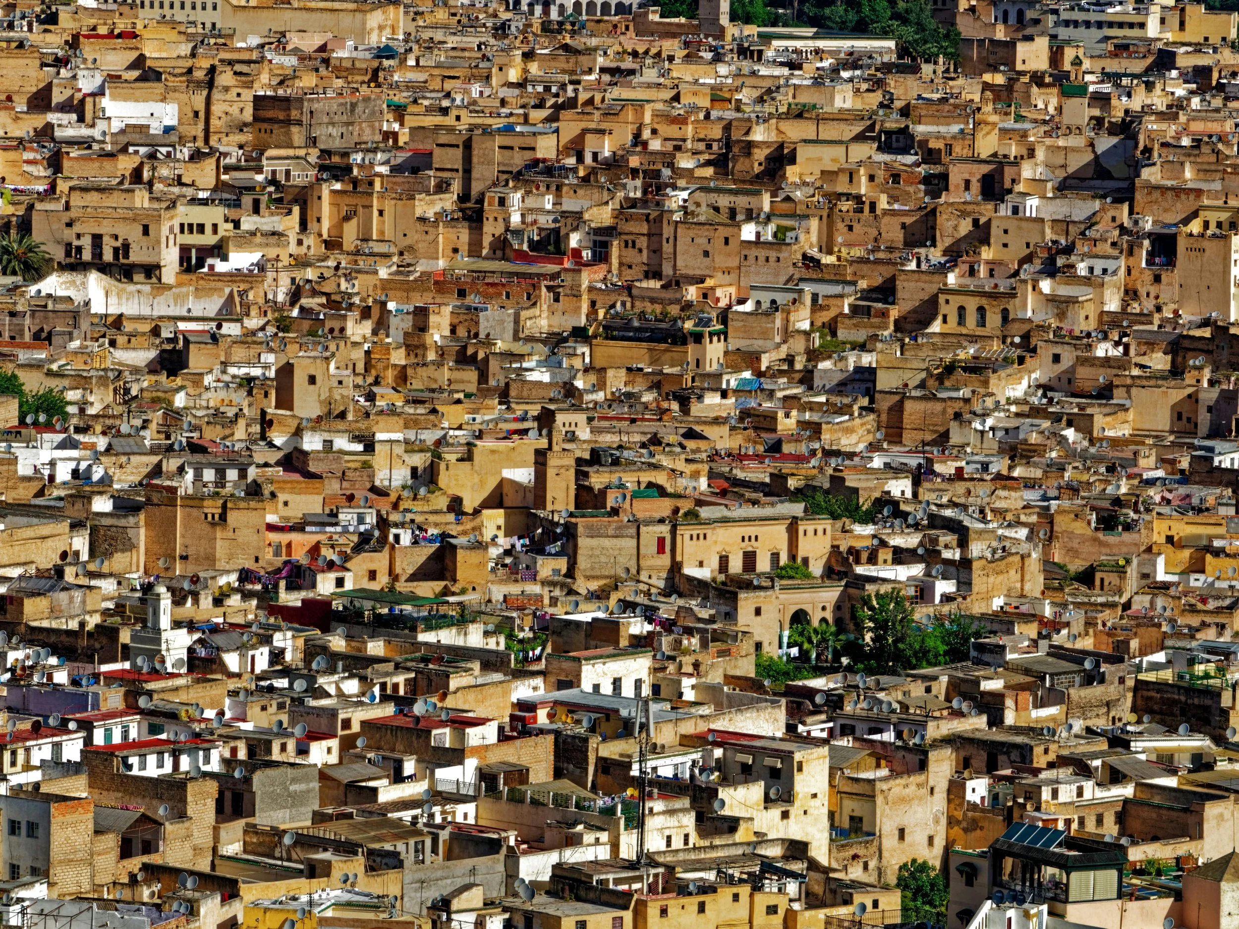 Morocco Vistas | Moorish & Andalusian Heritage — panoramic view of Fes el Bali, the old medina of Fez