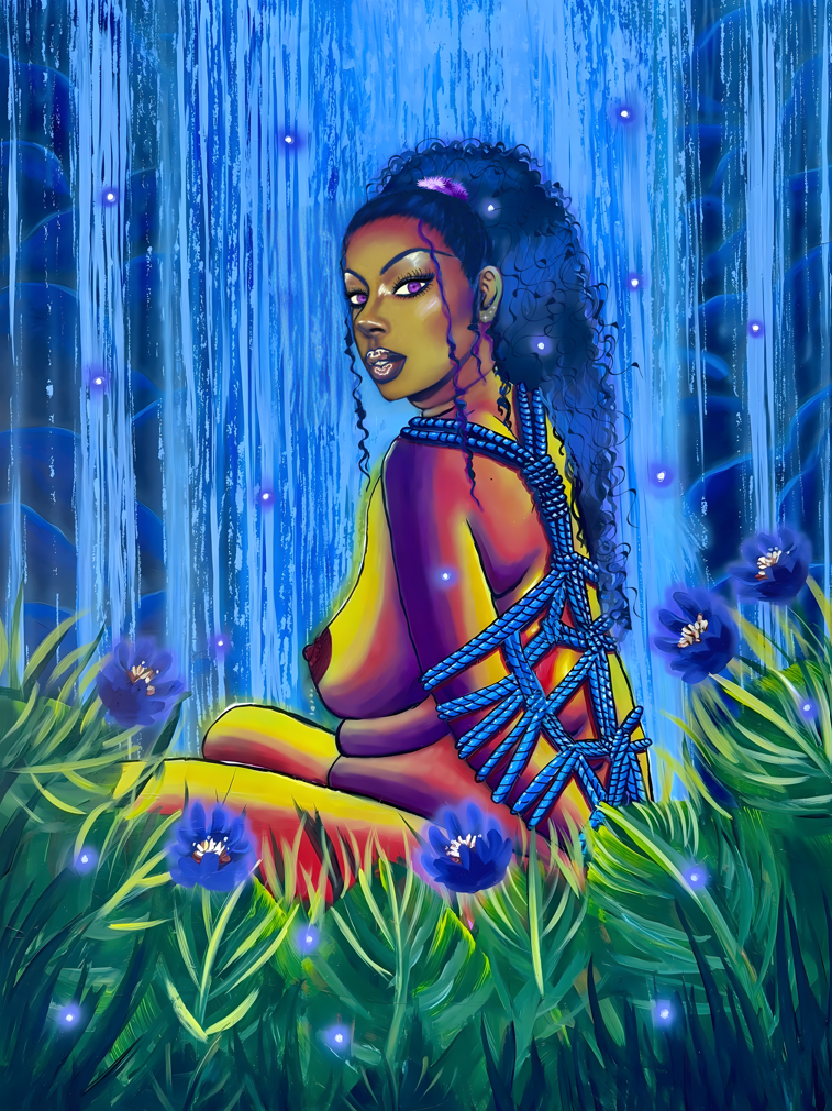 Size: 3ft x 4ft
Materials: Acrylic paint, Airbrush, and Acrylic markers on Canvas, Digitalized and slightly reworked