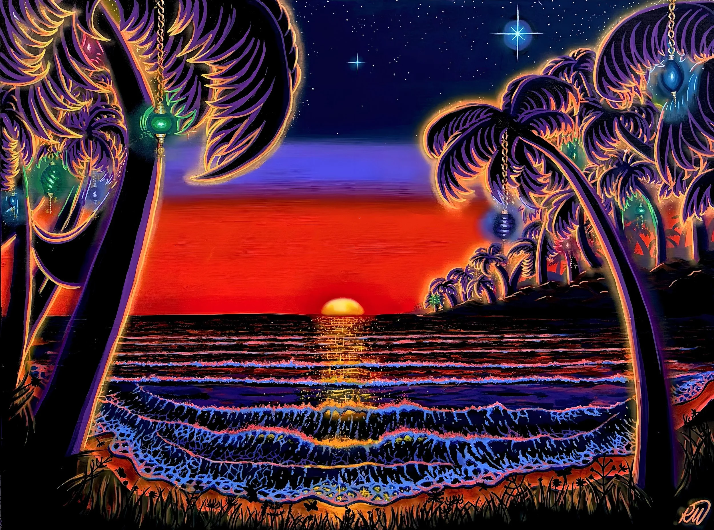 Size: 4ft x 3ft
Materials: Acrylic paint, Airbrush, Alcohol markers,  and Acrylic markers on Canvas.