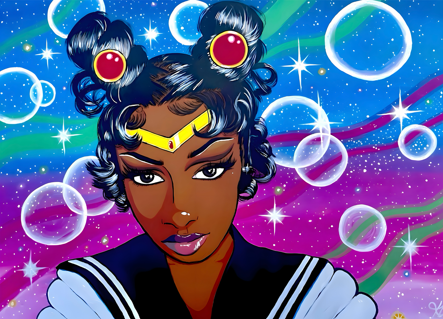 Size: 40" x 30"
Materials: Acrylic Paint and Acrylic Markers on Canvas