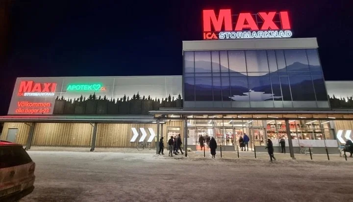 ICA Maxi i Bollnäs där Blomquist installerat kyla och ventilation