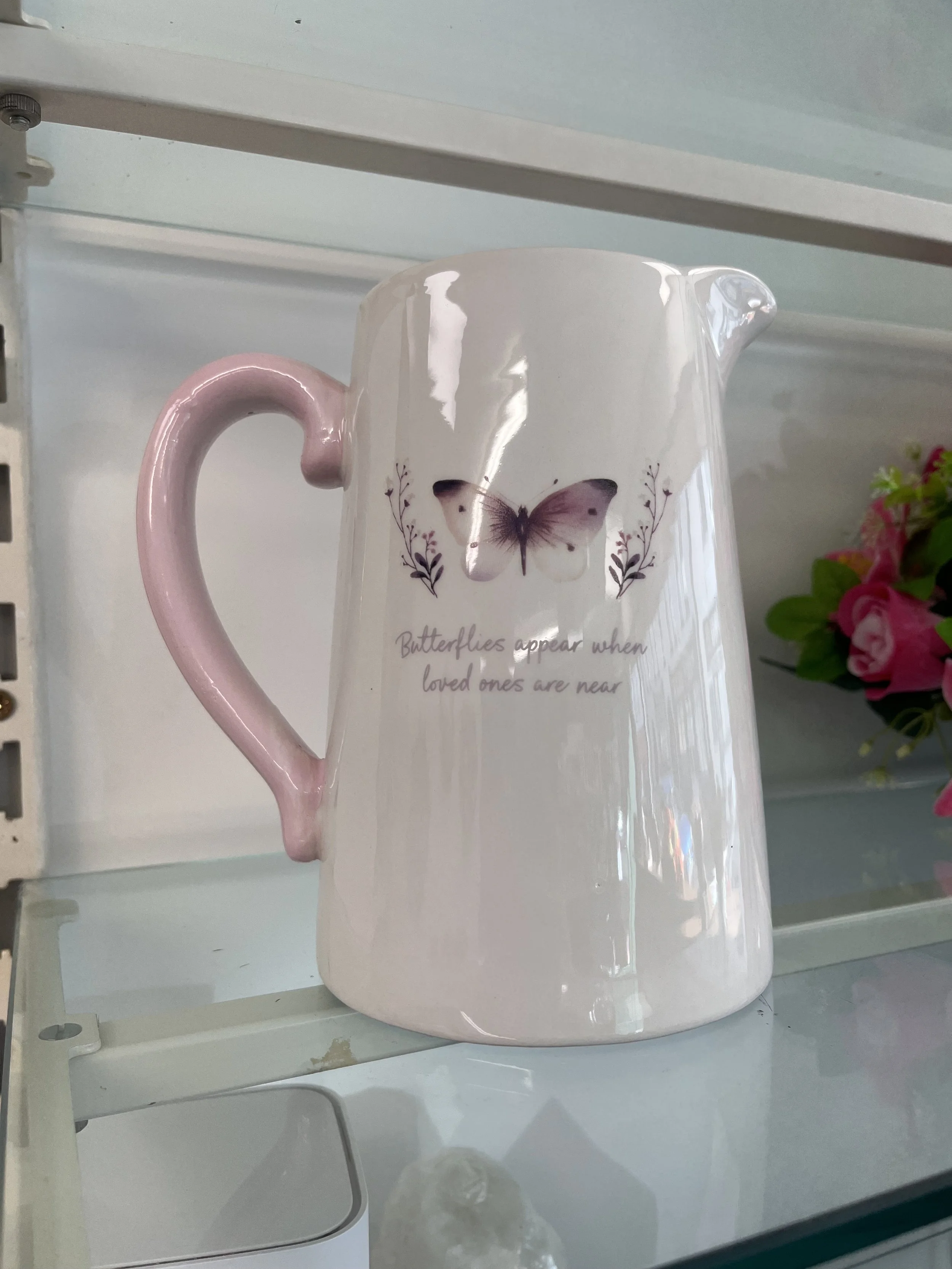 Butterfly Serenity Ceramic Pitcher