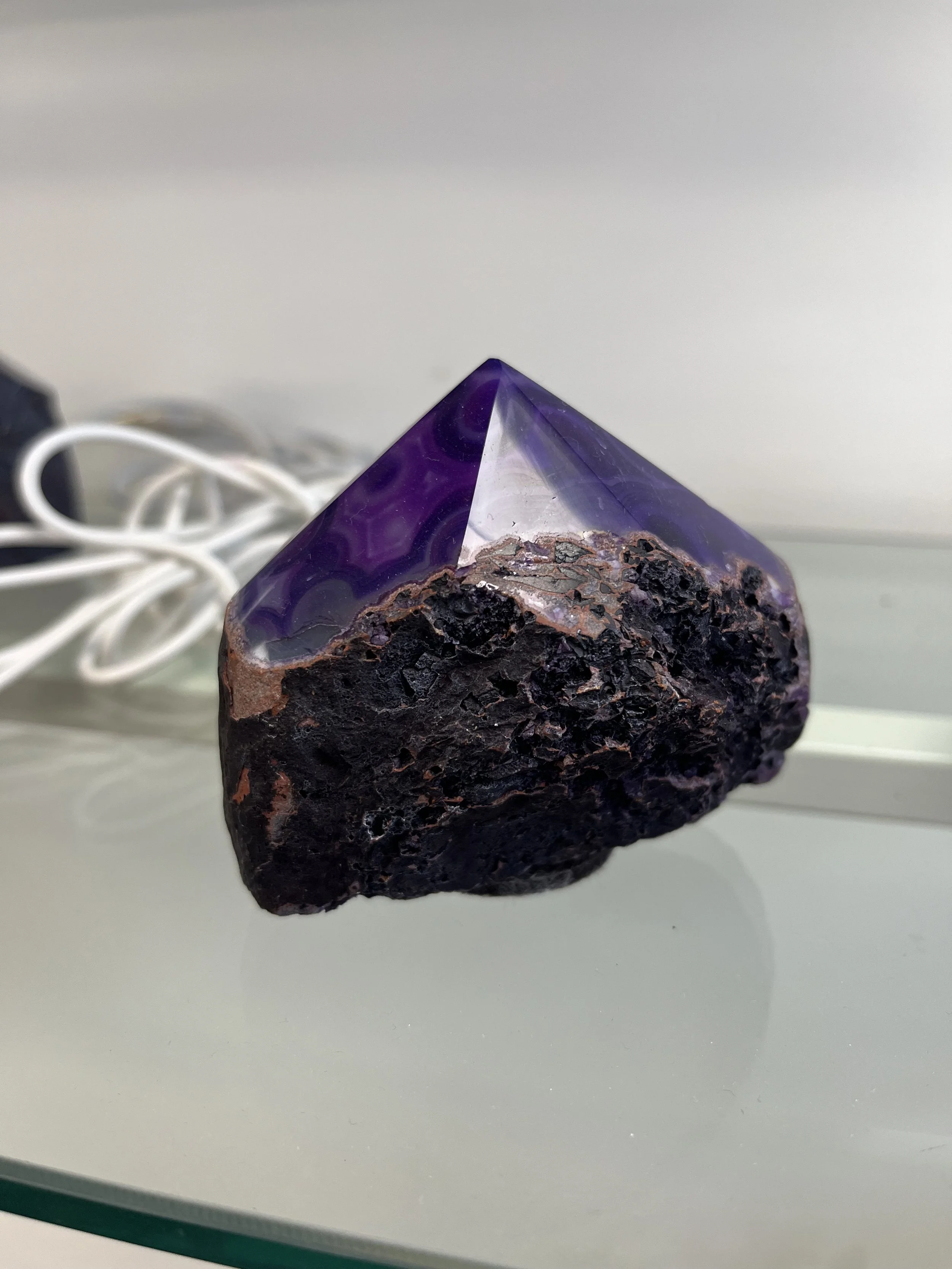 Amethyst Crystal with Polished Point lamp