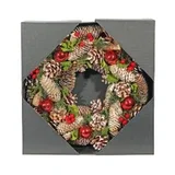 Holiday Pinecone and Berry Wreath 30cm