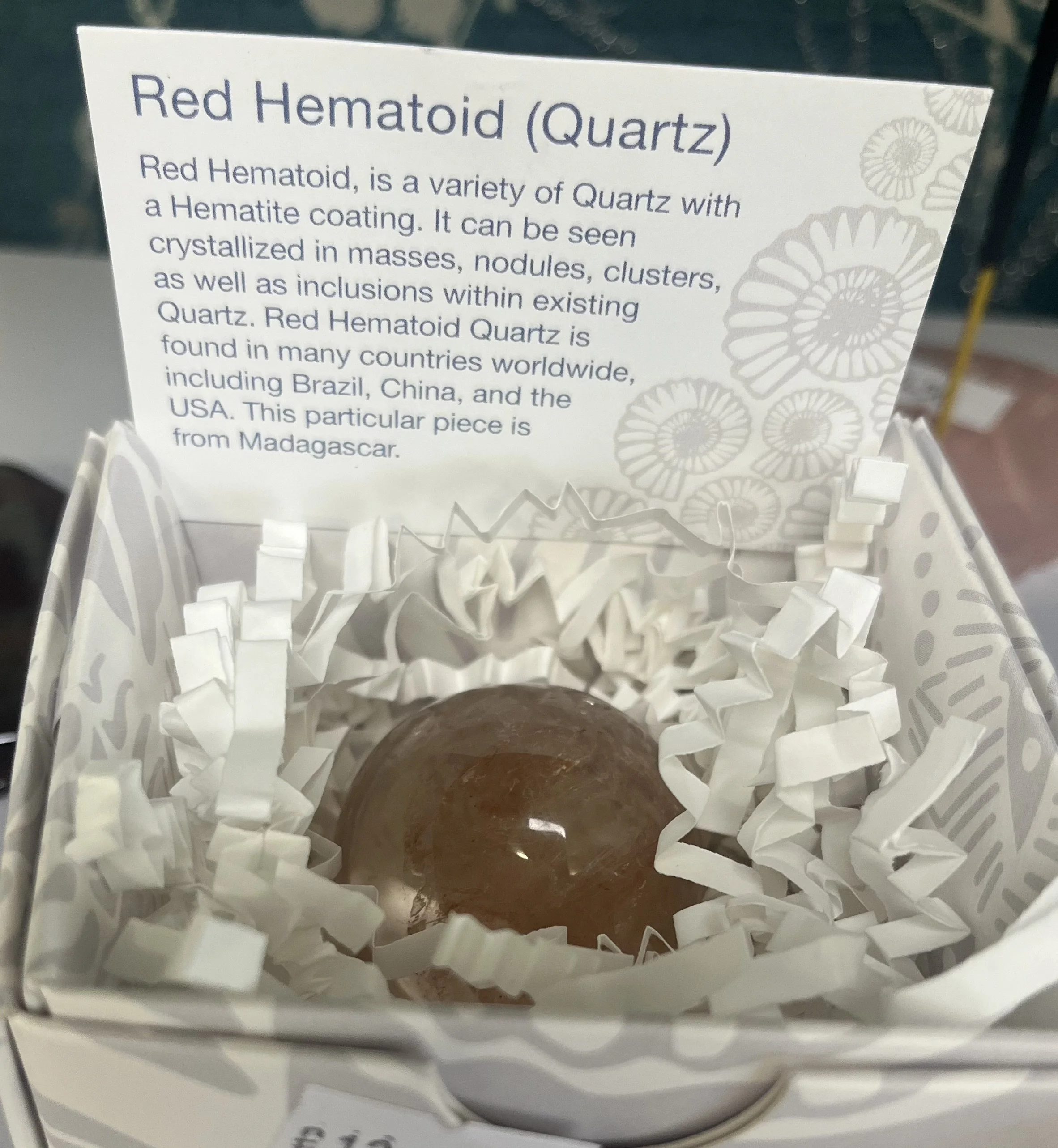 Red Hematoid Quartz Sphere