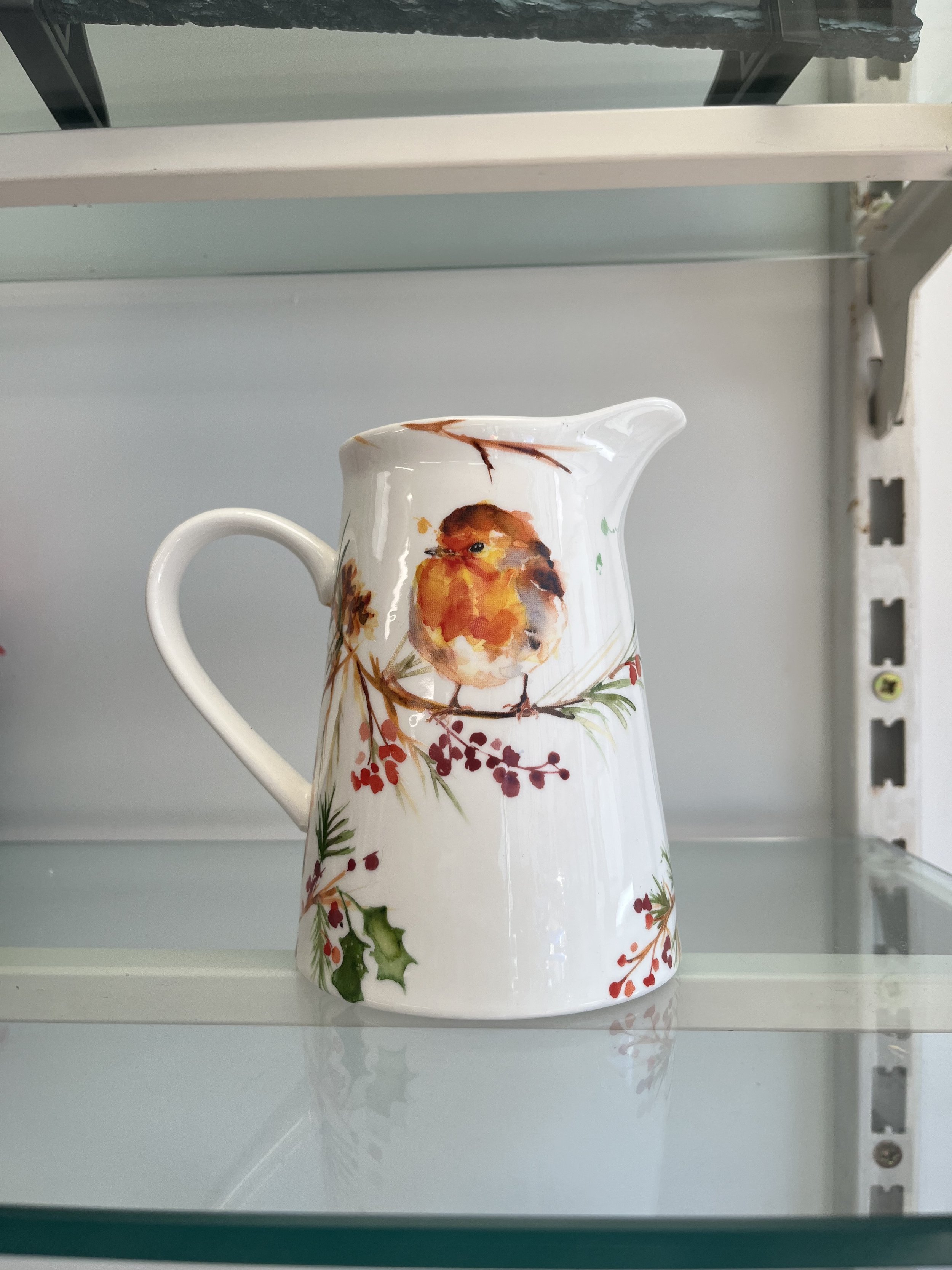 Charming Ceramic Robin Jug