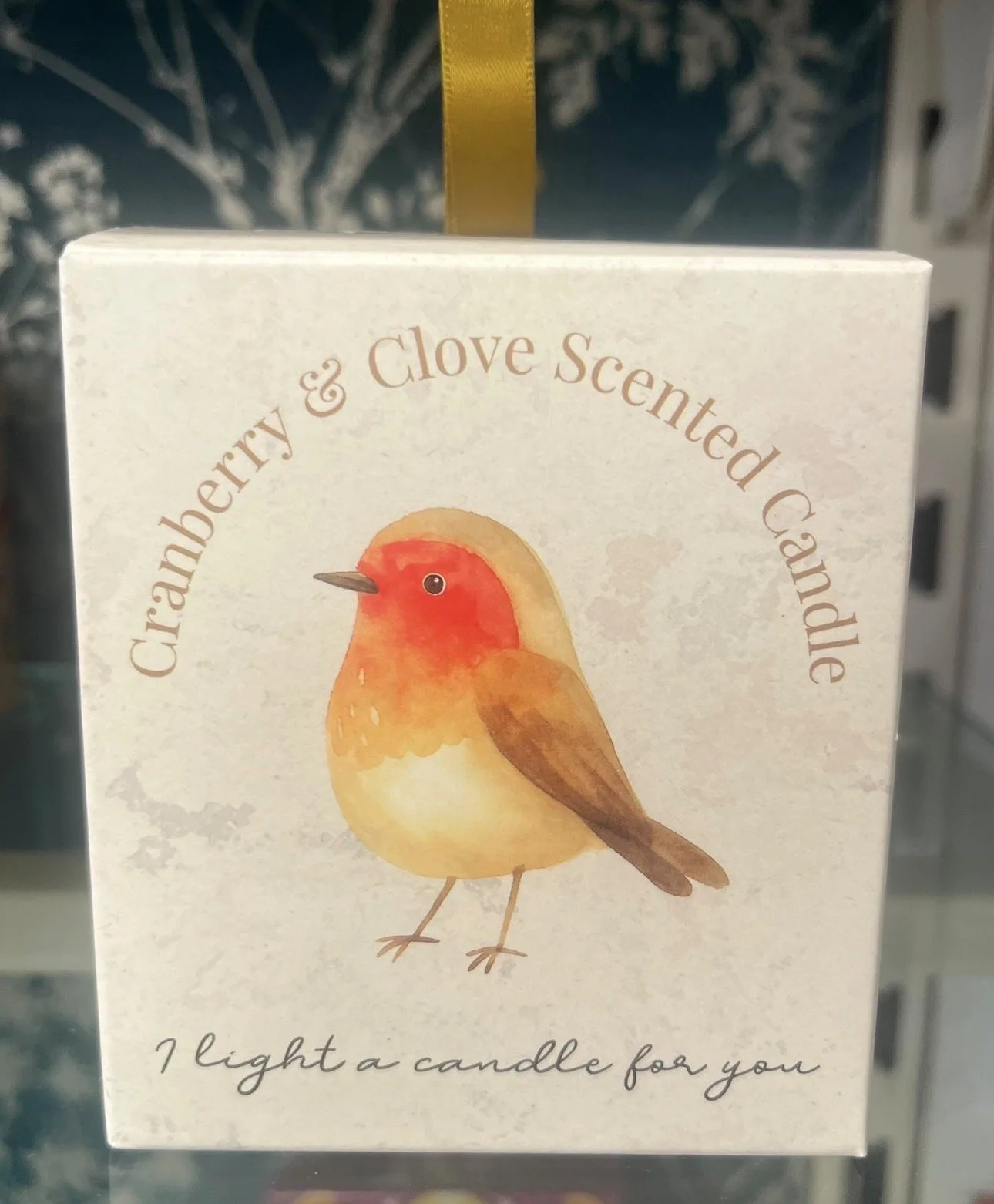 Cranberry & Clove Scented Robin Candle